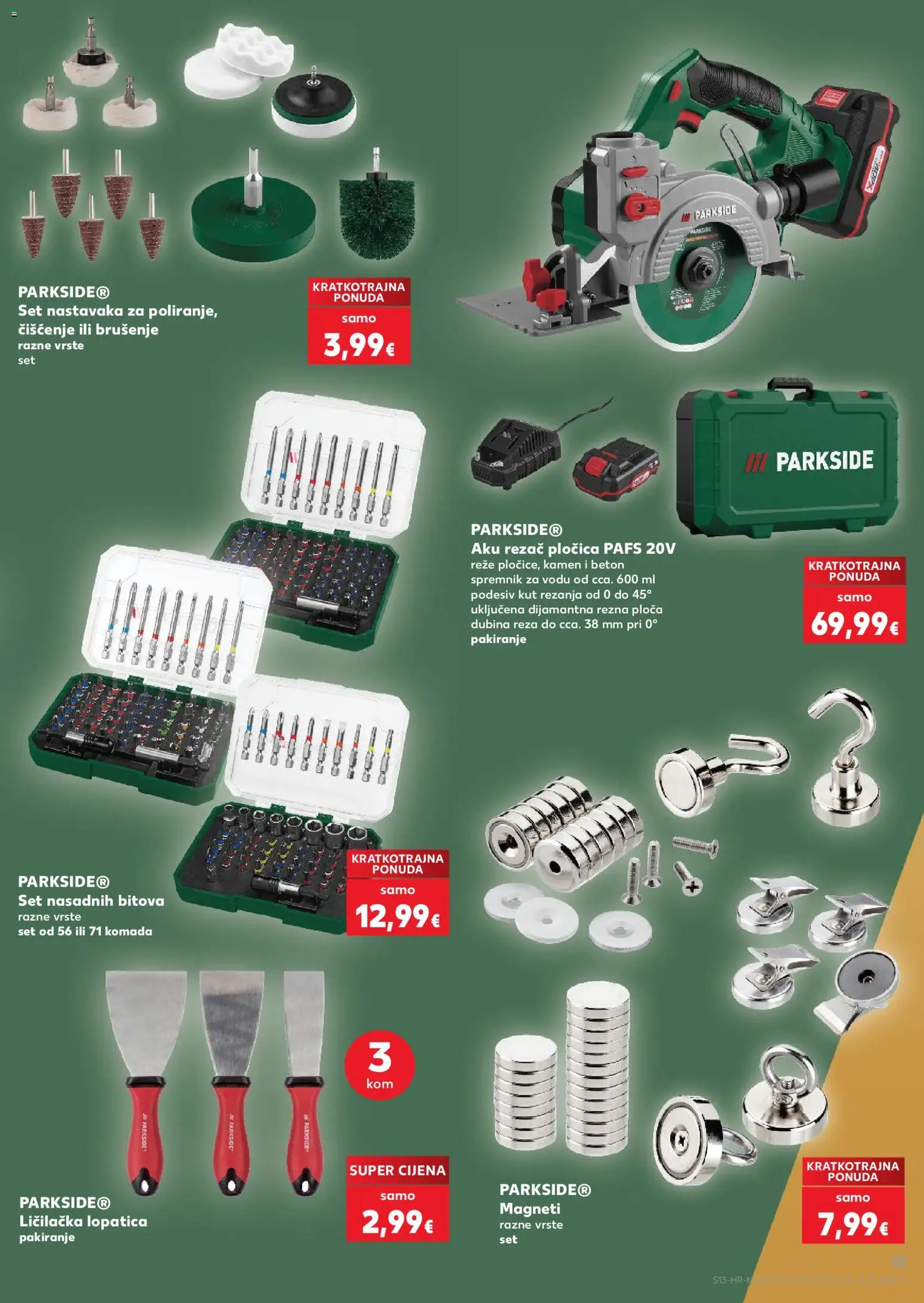Kaufland katalog | vrijedi od 08.07.2026 | Stranica: 13 | Proizvodi: Lopatica, Rezač, Parkside