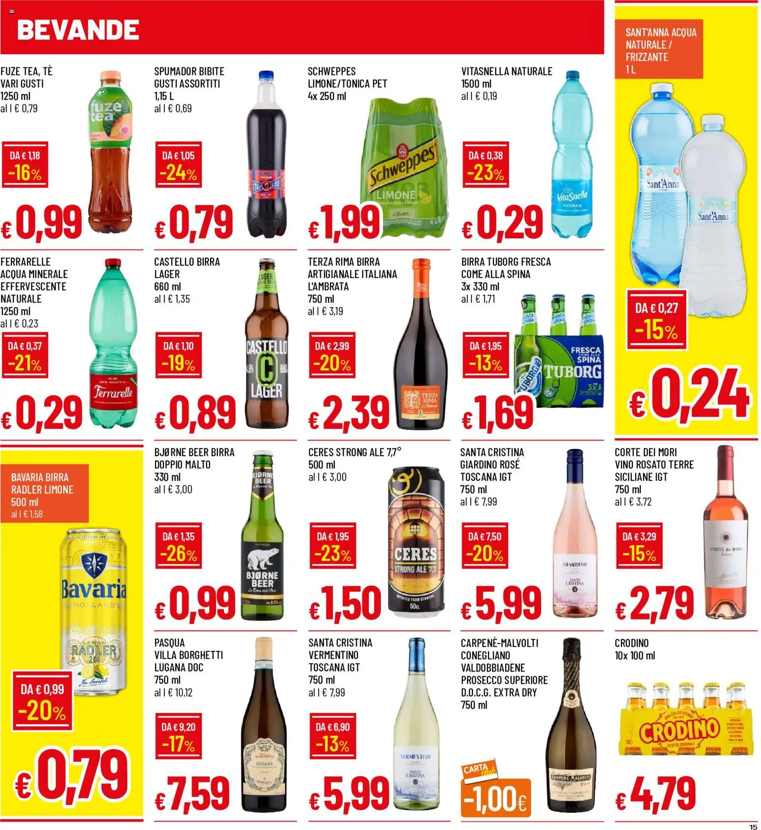 Volantino Galassia del 25/06/2026 | Pagina: 15 | Prodotti: Tè, Prosecco, Acqua, Vino