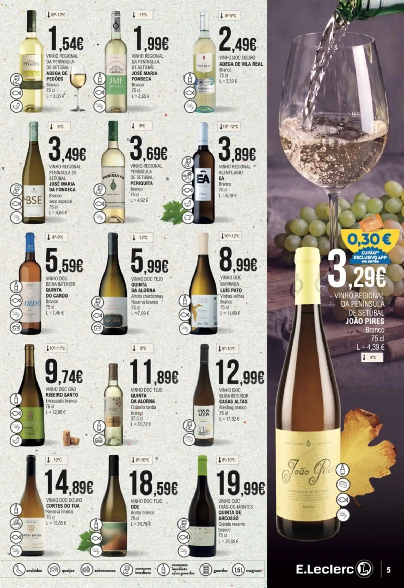 E.Leclerc folheto Feira dos Vinhos │ válido de 01/10/2026 | Página: 5 | Produtos: Banco, Pato, Sobremesas, Vinho