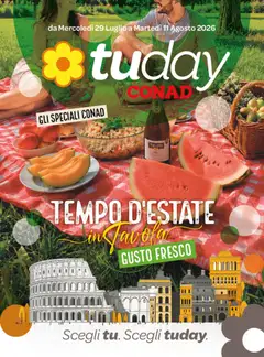 Anteprima del volantino Conad volantino Tuday Lazio valido a partire dal 29/07/2026