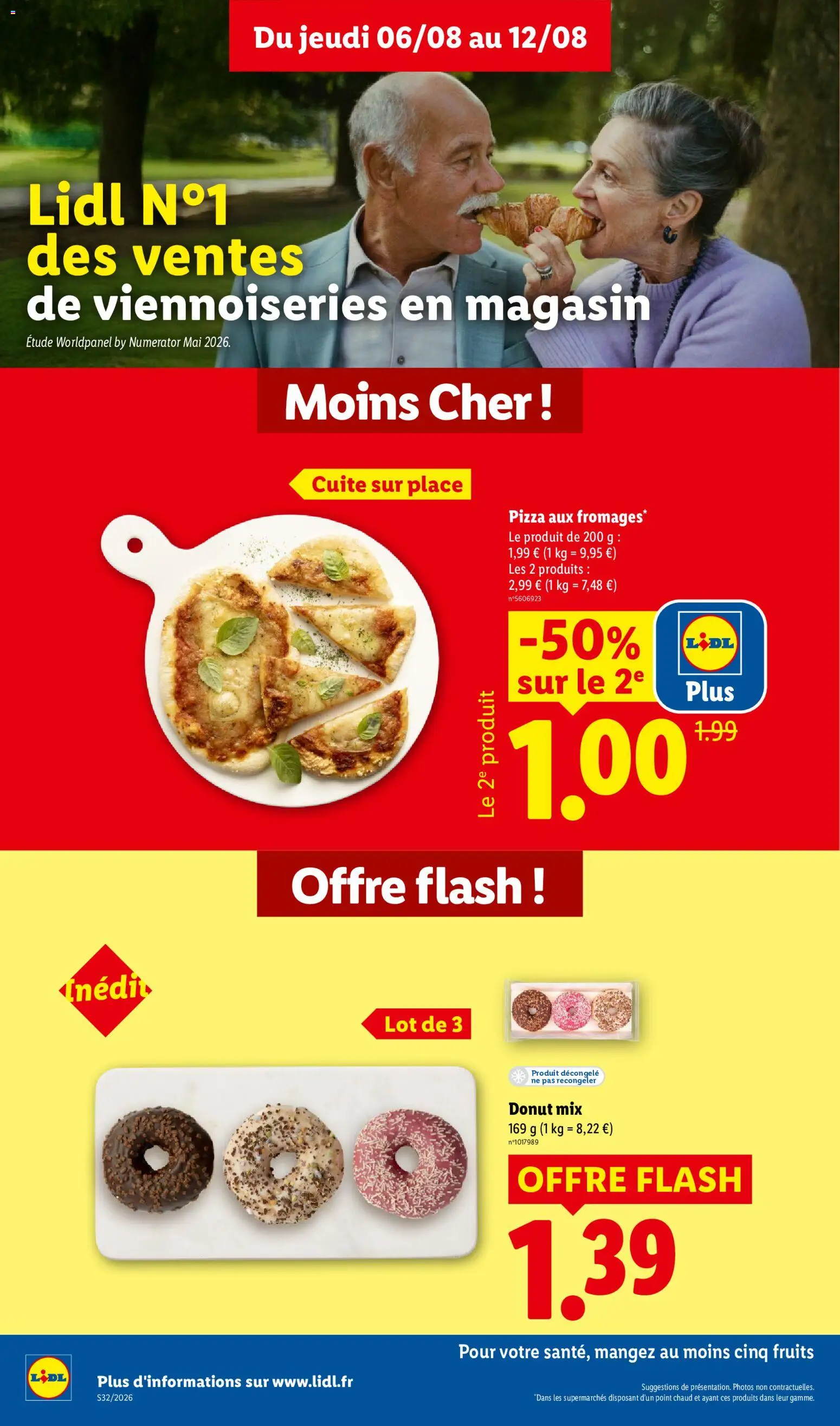 {H1} | Page: 12 | Produits: Donut, Fruits, Viennoiseries, Pizza