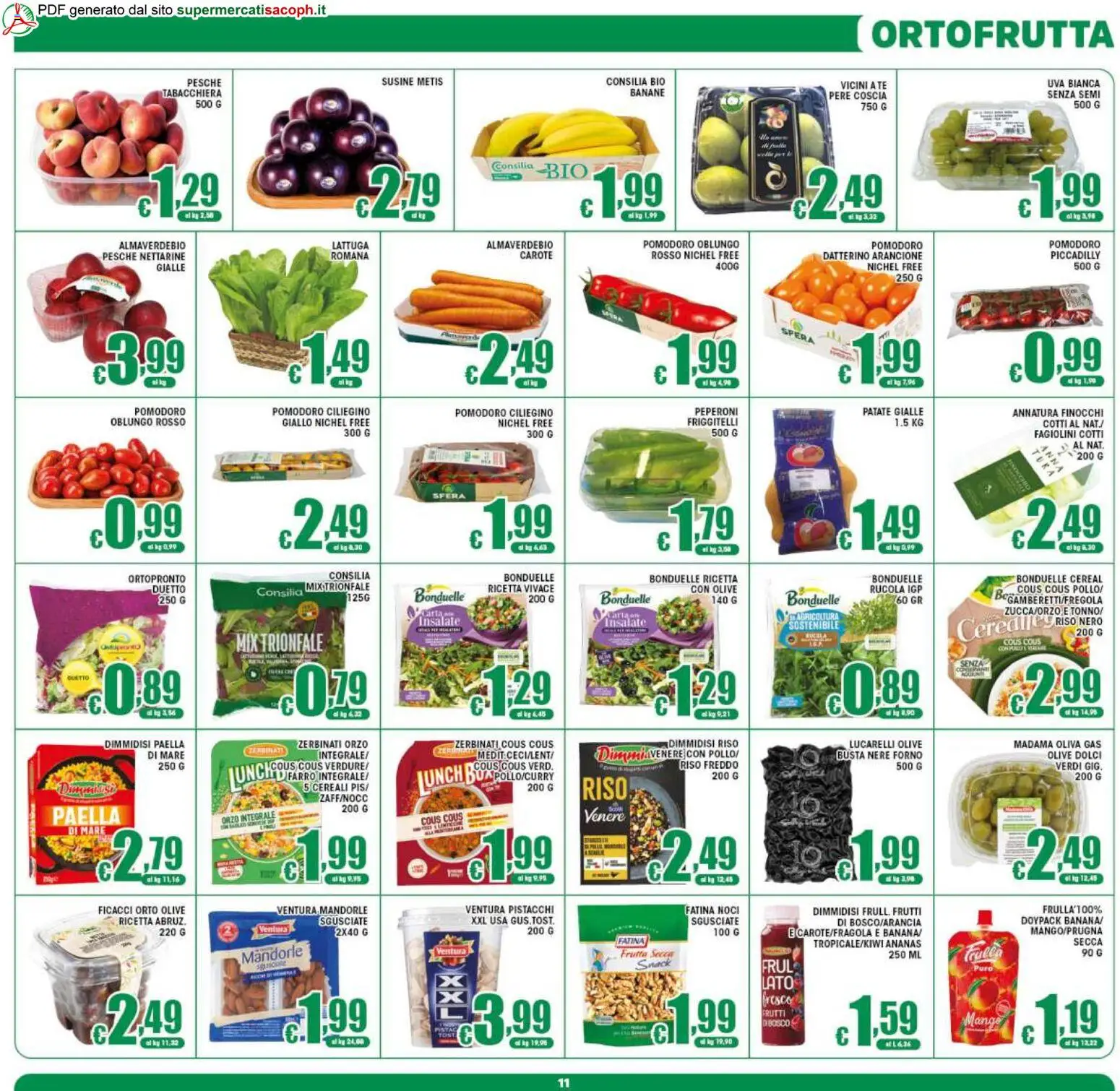 Volantino Sacoph del 31/07/2026 | Pagina: 11 | Prodotti: Olive, Noci, Mandorle, Forno