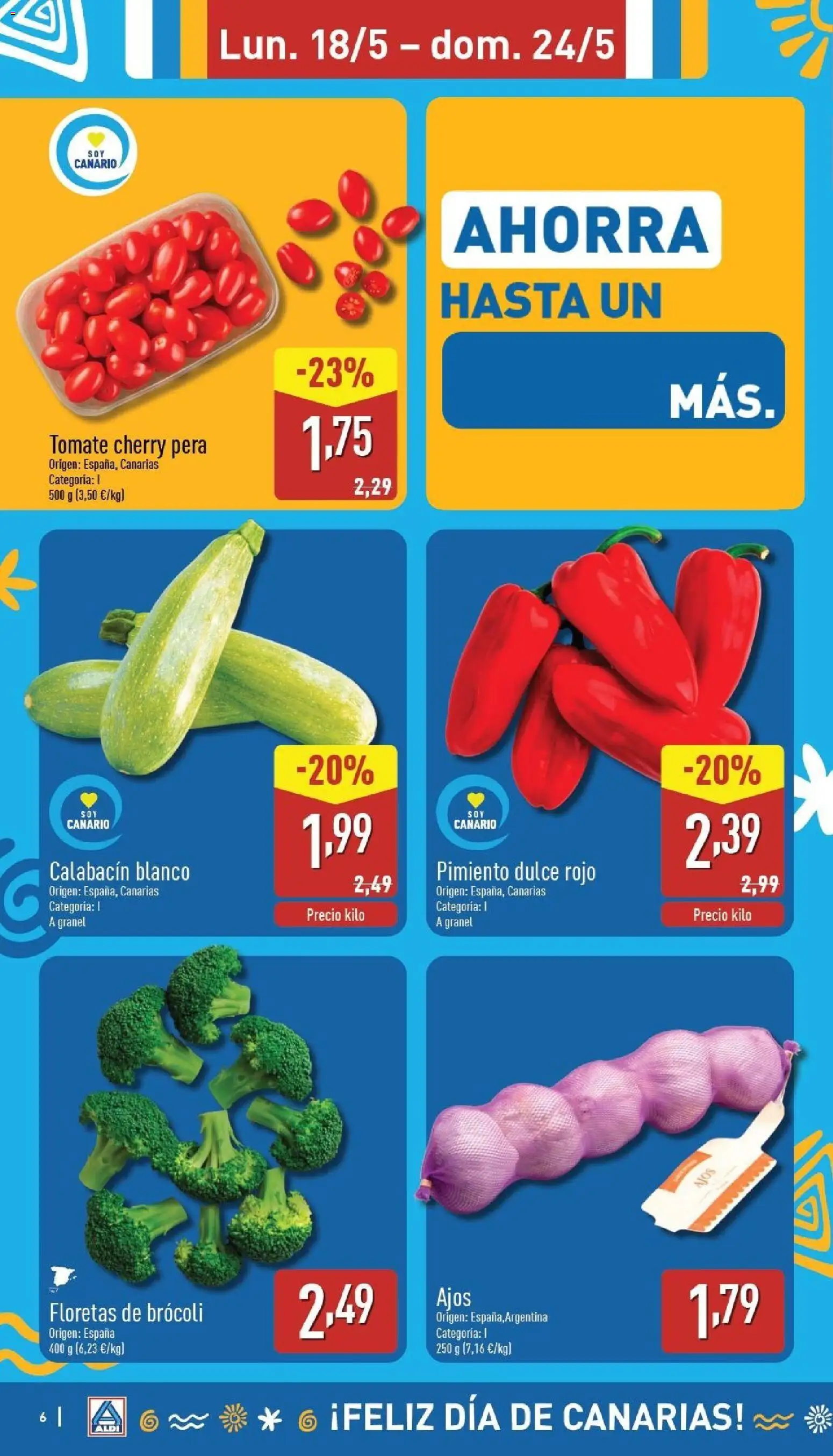 Aldi folleto Canarias │ válido desde el 18.05.2026 | Página: 6 | Productos: Calabacín, Κάδος απορρυμάτων