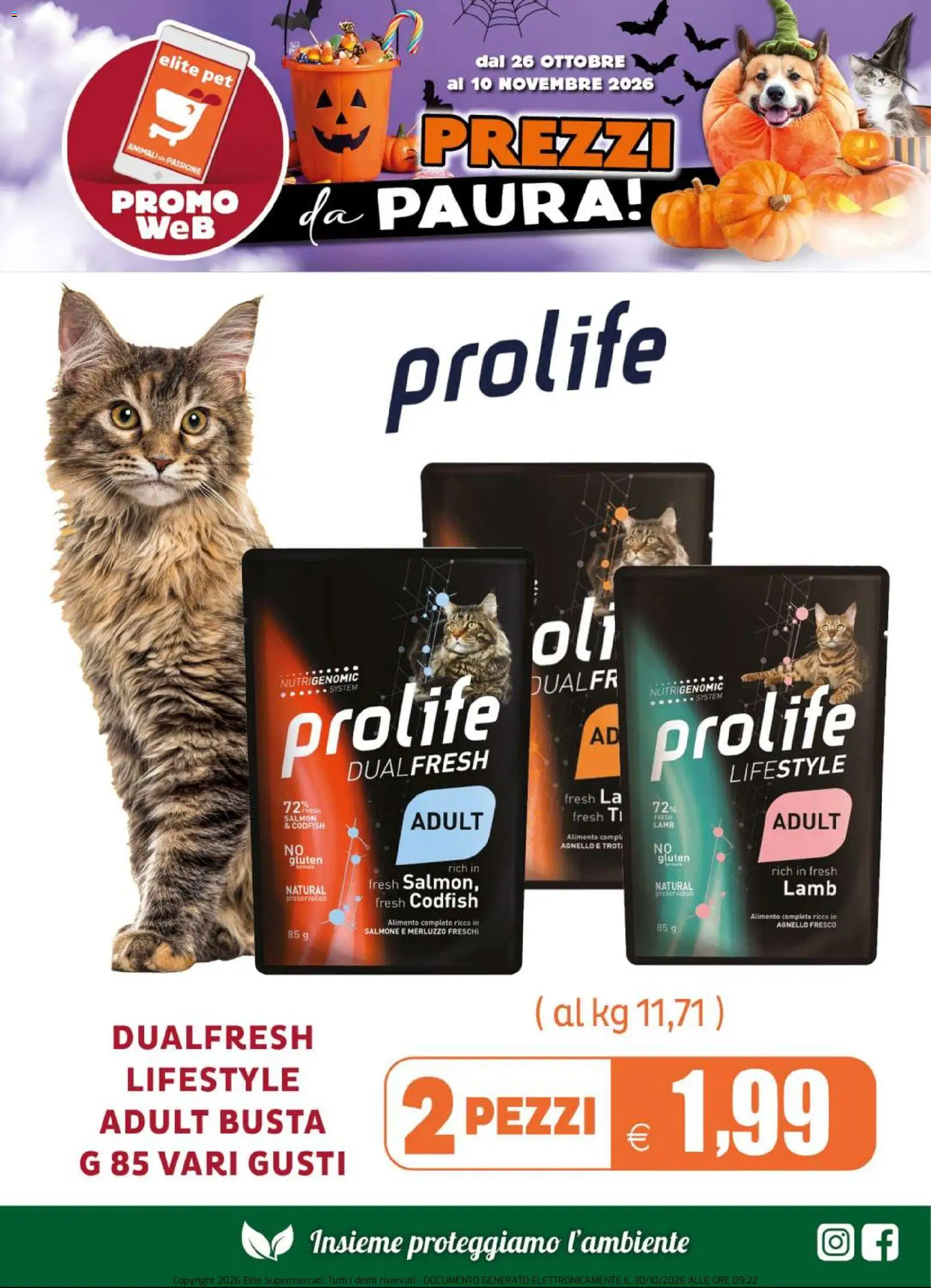 Volantino Elite Supermercati del 26/10/2026 | Pagina: 9 | Prodotti: Salmone, Merluzzo, Agnello