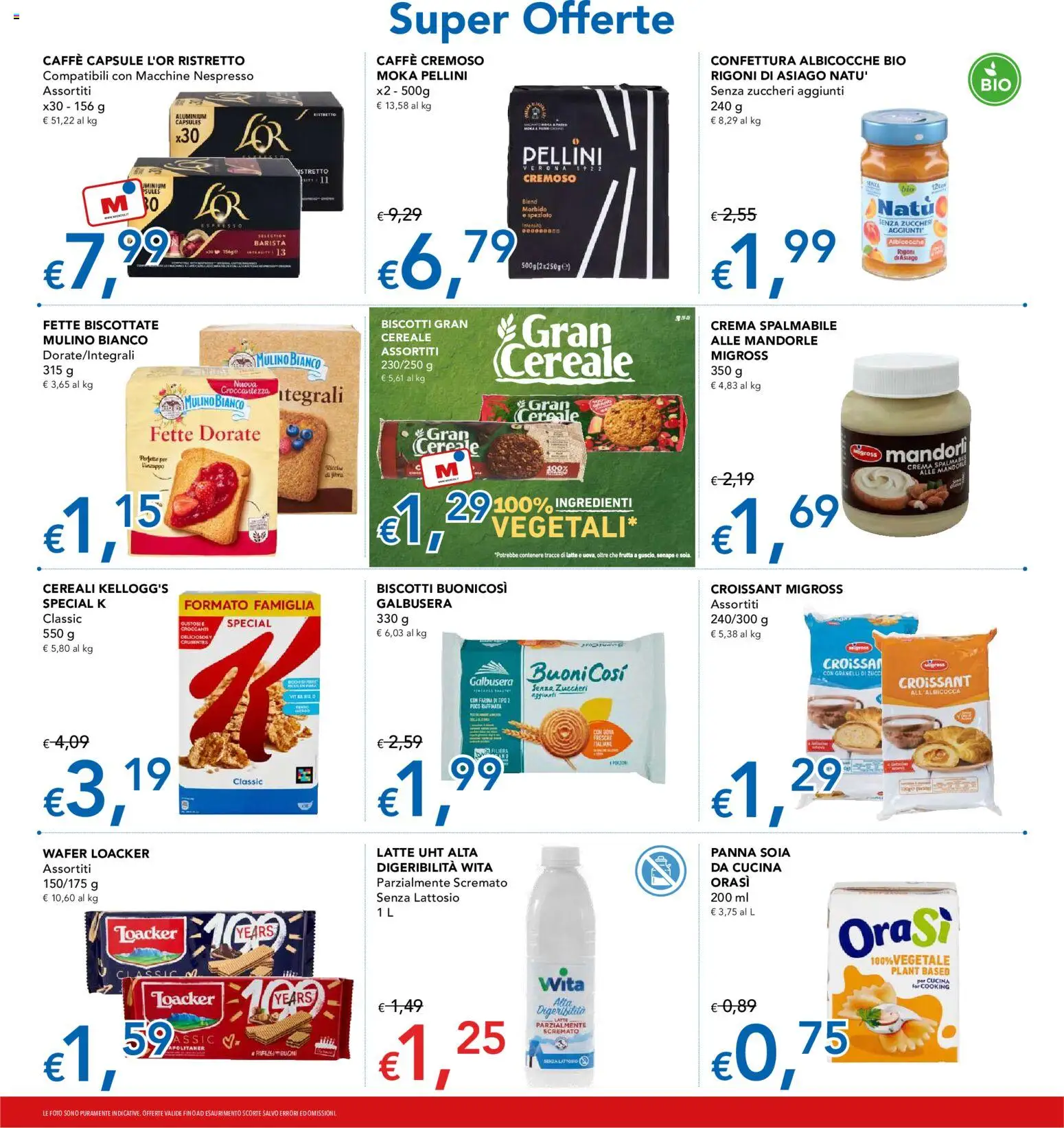 Volantino Migross del 12/08/2026 | Pagina: 8 | Prodotti: Crema, Cereali, Mandorle, Fette biscottate