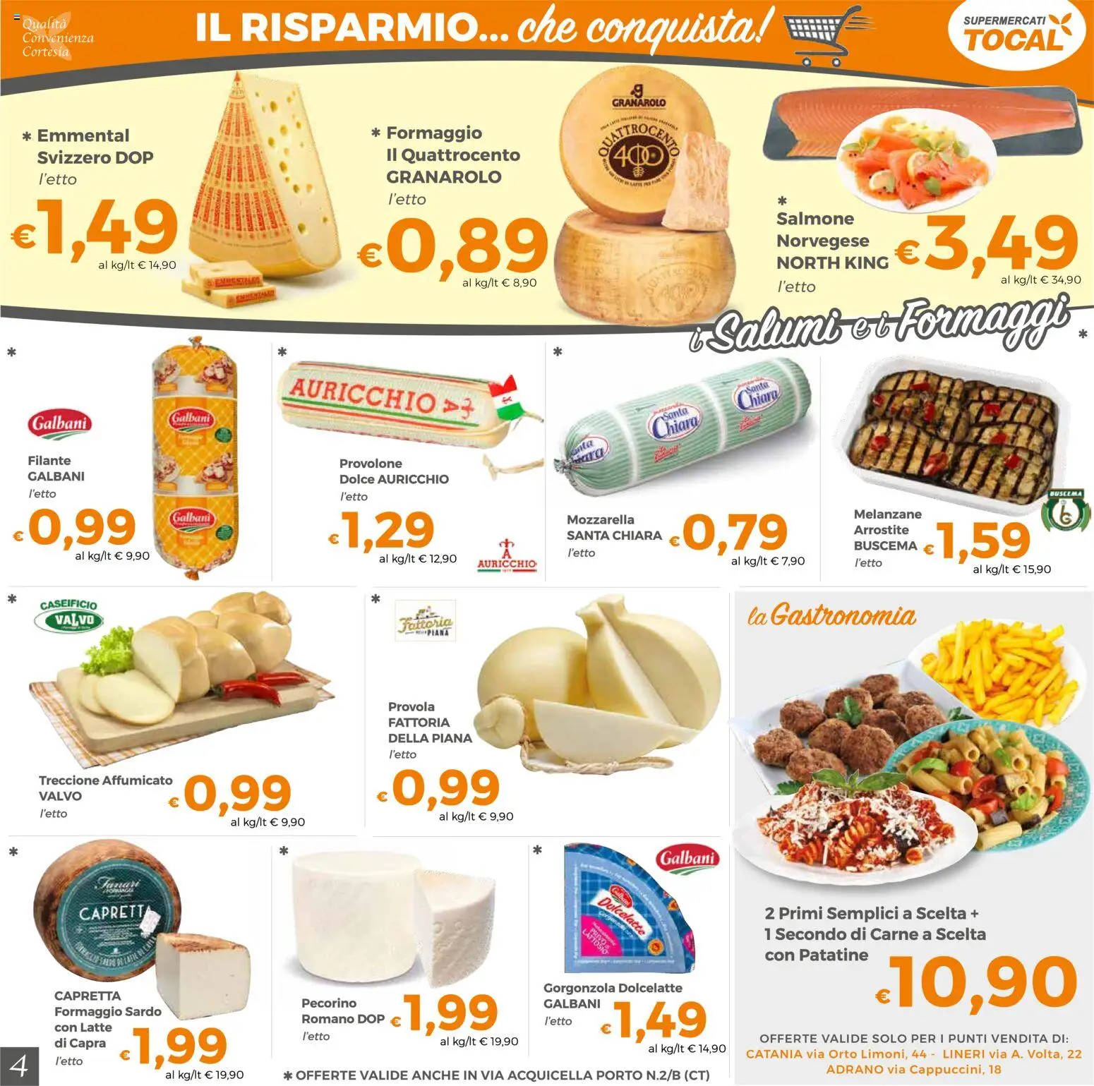 Volantino Tocal del 06/10/2026 | Pagina: 4 | Prodotti: Latte, Formaggio, Carne, Emmental
