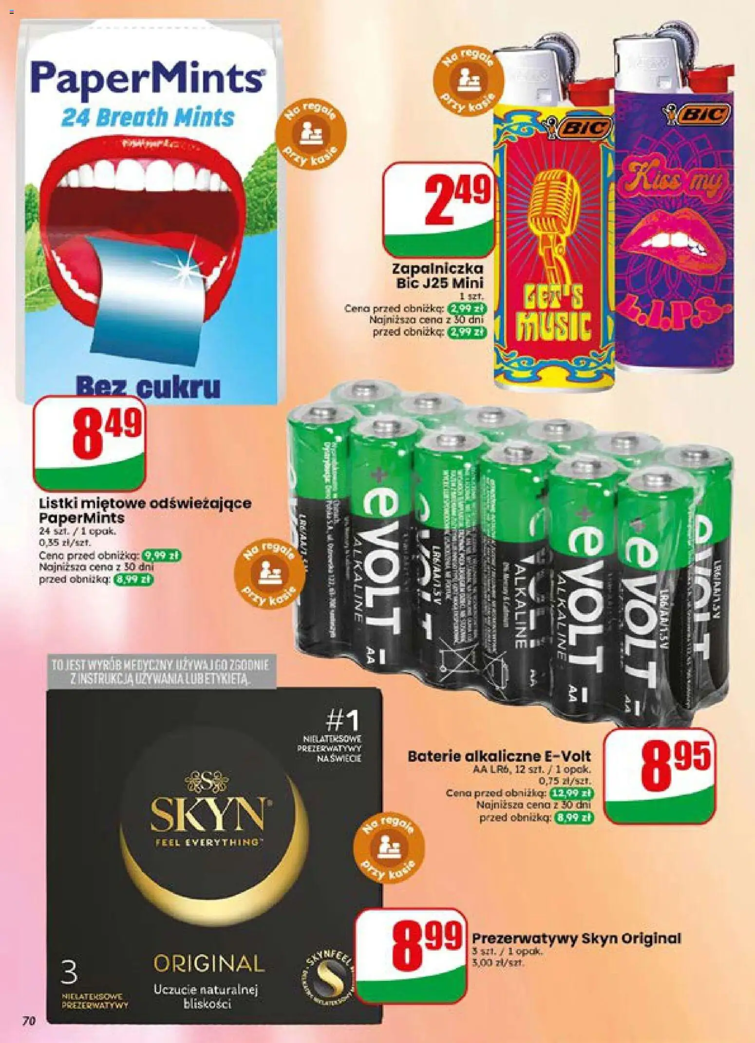 Dino gazetka od 15.07.2026 | Strona: 70 | Produkty: Prezerwatywy, Baterie, Regał