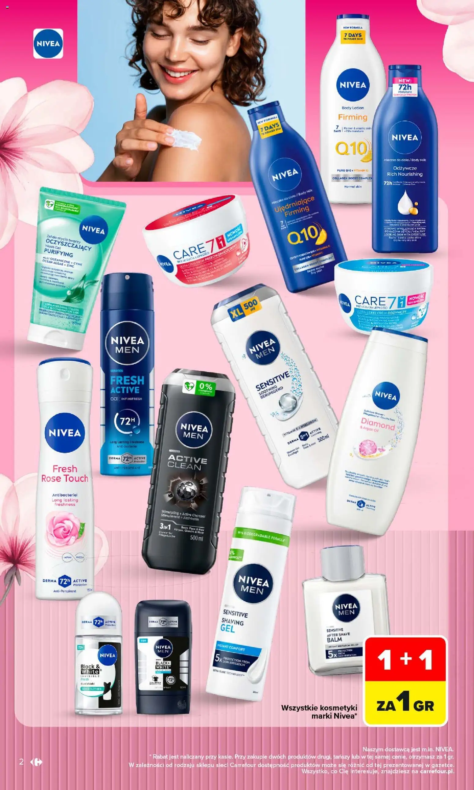 Carrefour gazetka - Siebie znasz najlepiej od 07.09.2026 | Strona: 2 | Produkty: Kosmetyki, Żel do mycia twarzy, Body, Lotion