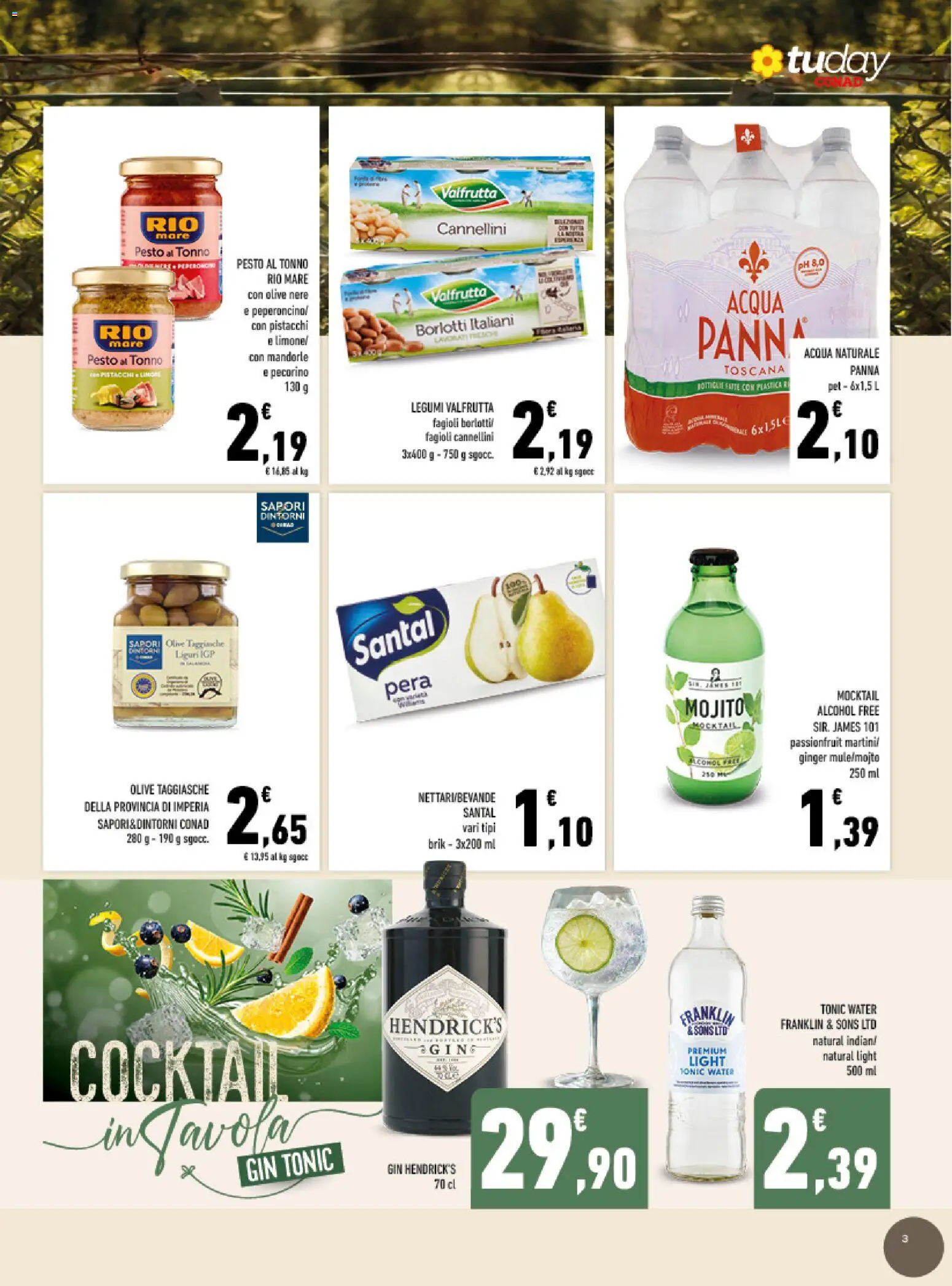 Volantino Conad del 12/08/2026 | Pagina: 3 | Prodotti: Gin, Pera, Pistacchi, Pecorino