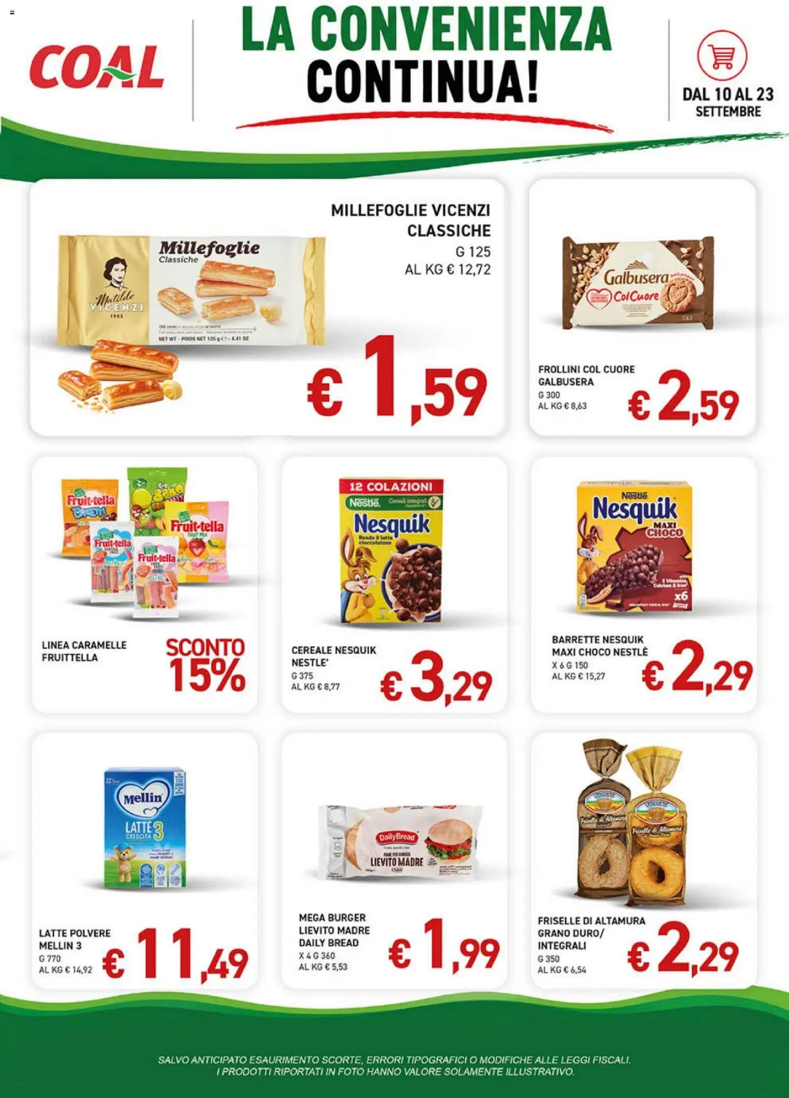 Volantino Coal del 10/09/2026 | Pagina: 5 | Prodotti: Caramelle, Latte, Frollini, Lievito