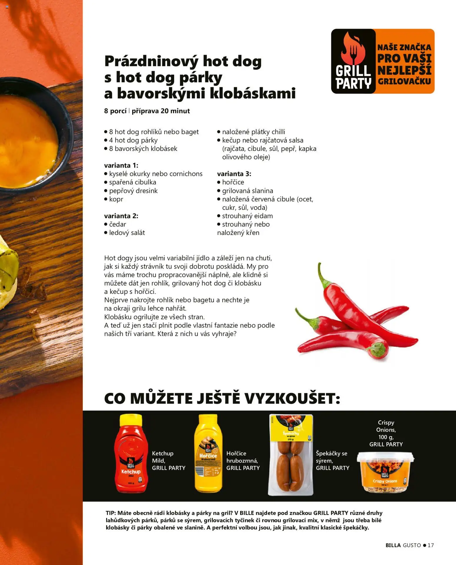 Billa leták - Gusto: Léto 2026 od 01.06.2026 | Strana: 17 | Produkty: Kečup, Eidam, Hořčice, Klobásky