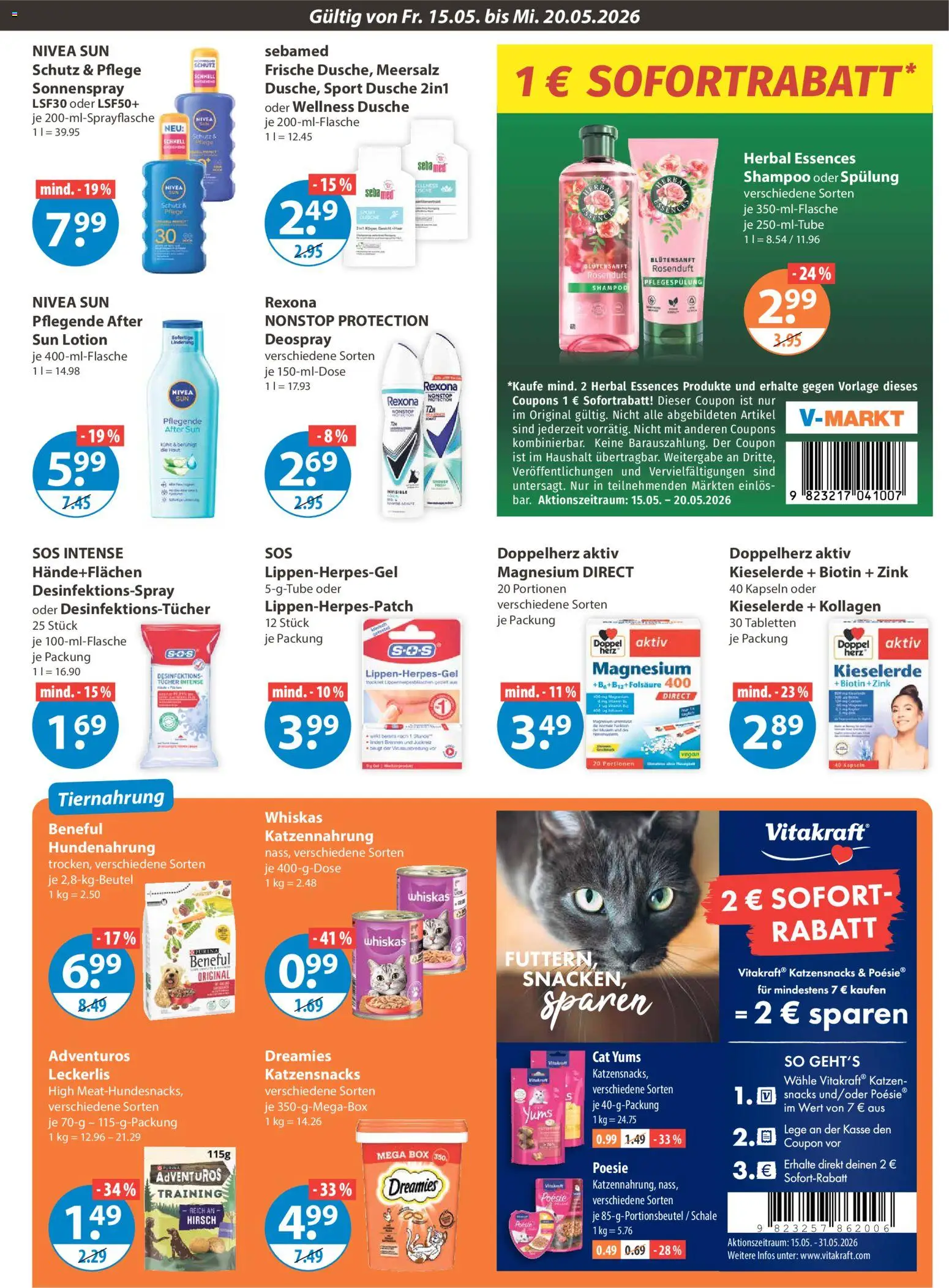 V-Markt München – gültig ab 15.05.2026 | Seite: 13 | Produkte: Box, Dusche, Shampoo, After Sun