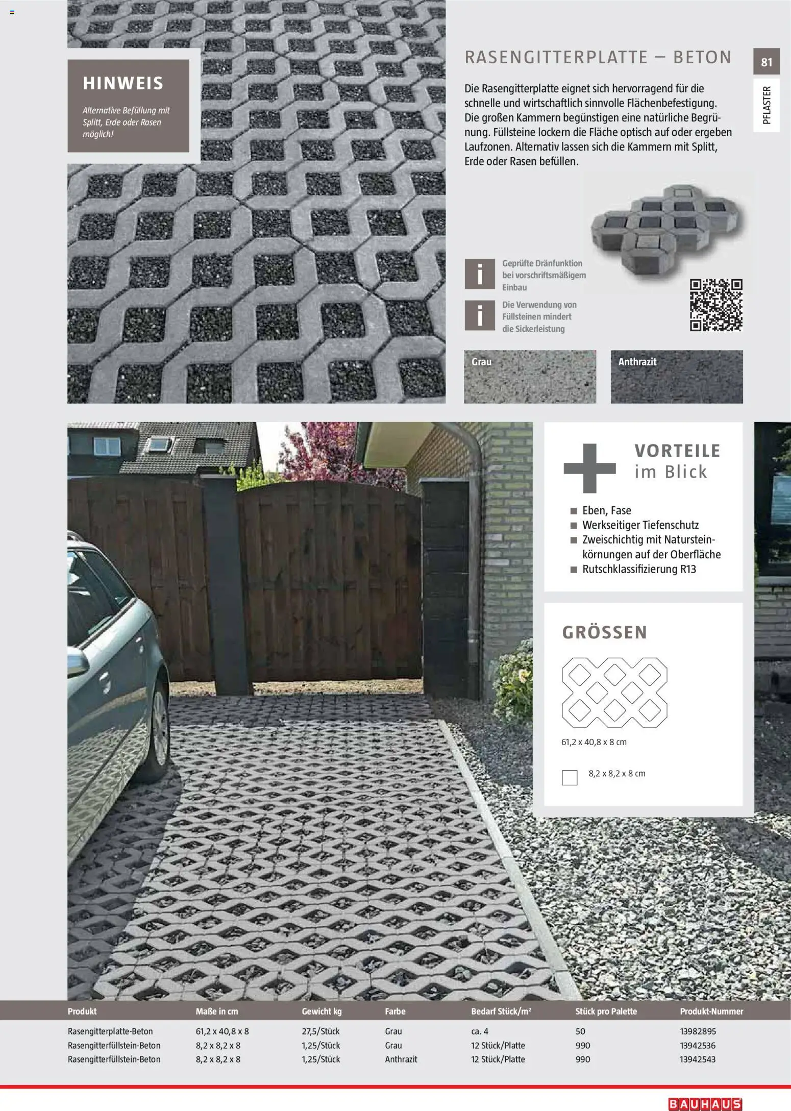 Bauhaus Gartenbaumaterialien 2026 – gültig ab 02.03.2026 | Seite: 81 | Produkte: Gewicht
