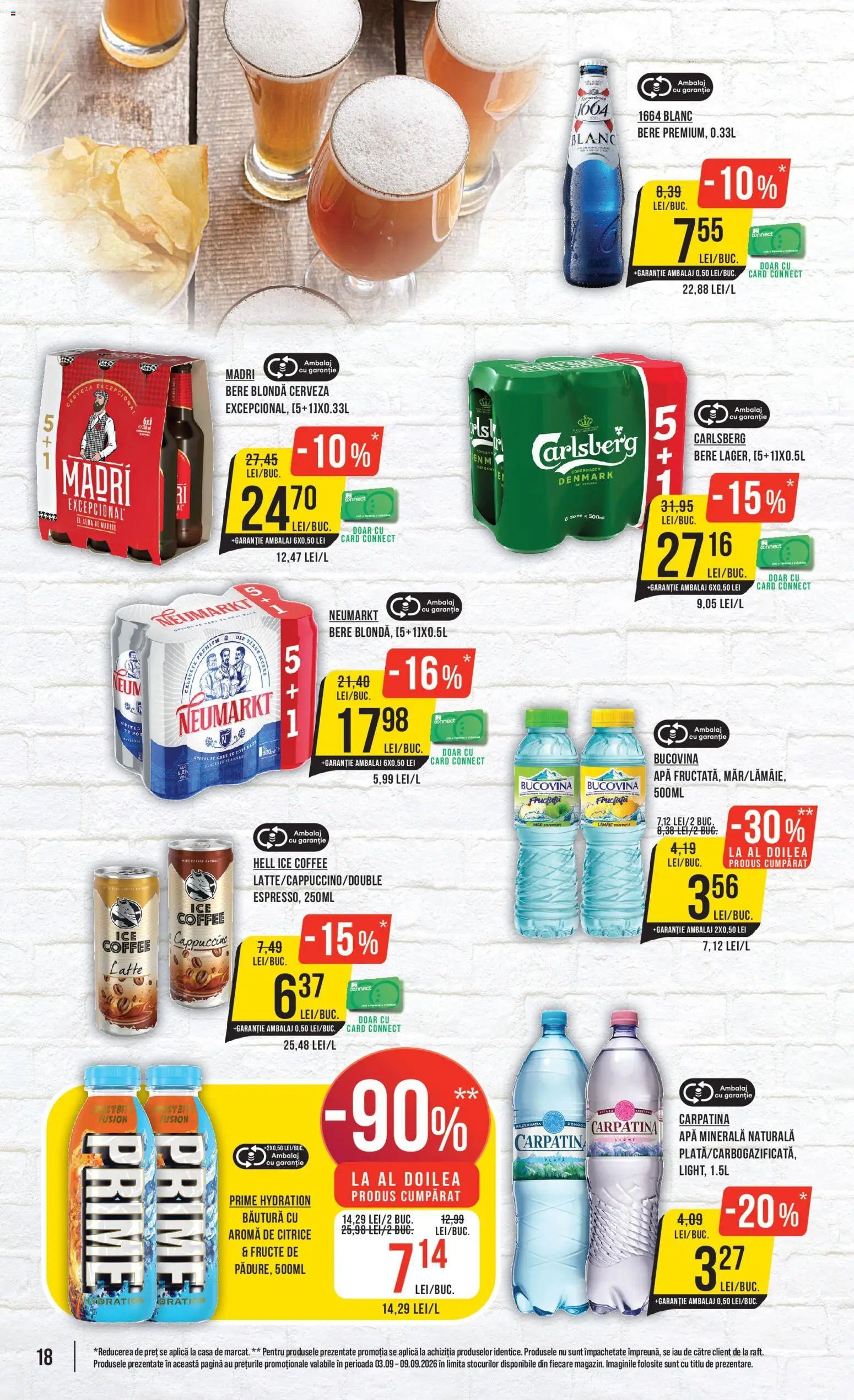 Noul catalog Mega Image – valabil de la 03.09.2026 | Pagină: 18 | Produse: Fusion, Carpatina, Bere, Fructe