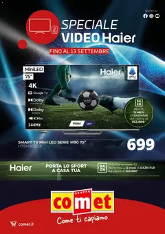 Anteprima del volantino Comet volantino Haier valido a partire dal 25/08/2026