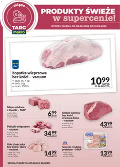 Pogląd oferty "Makro gazetka - Produkty świeże w supercenie" - ważna od 08.06.2026 | Strona: 1 | Produkty: Mięso, Mięso mielone, Patelnie, Łopatka wieprzowa