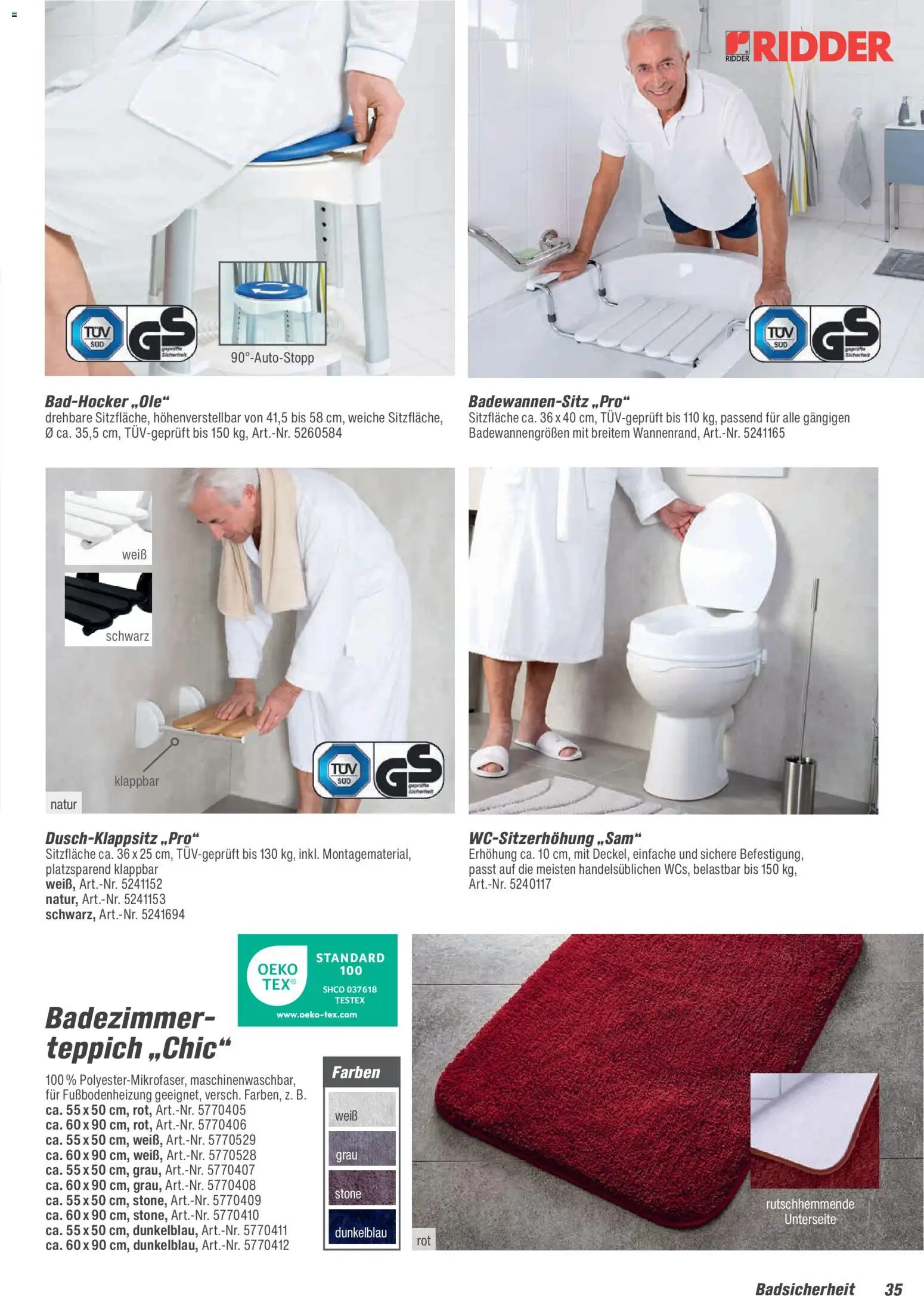 Toom Baumarkt Bad, Sanitär & Zubehör 2026 – gültig ab 01.01.2026 | Seite: 35 | Produkte: Teppich, Badhocker