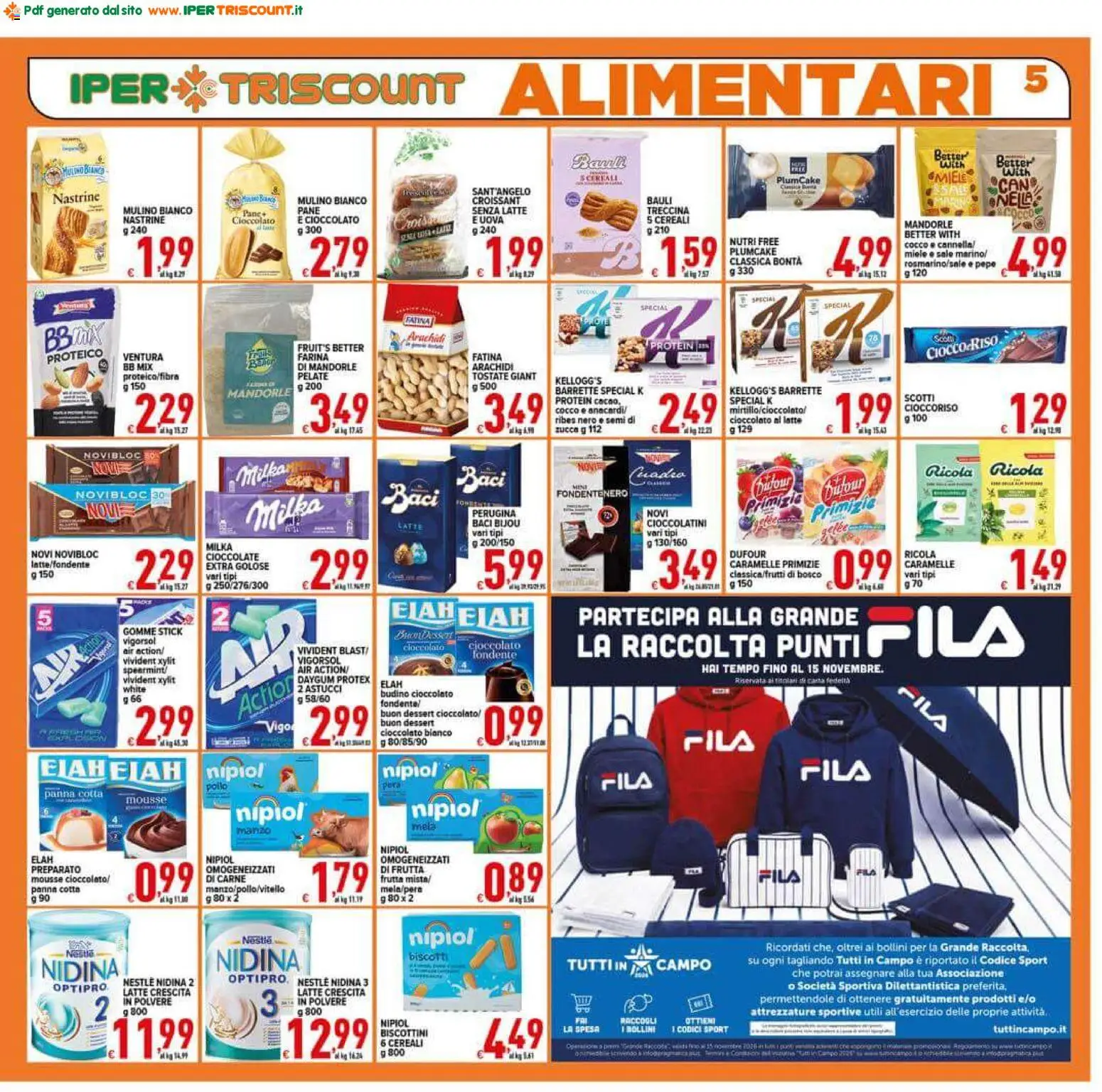 Volantino Ipertriscount del 23/09/2026 | Pagina: 5 | Prodotti: Pane, Sale, Pera, Cioccolato bianco