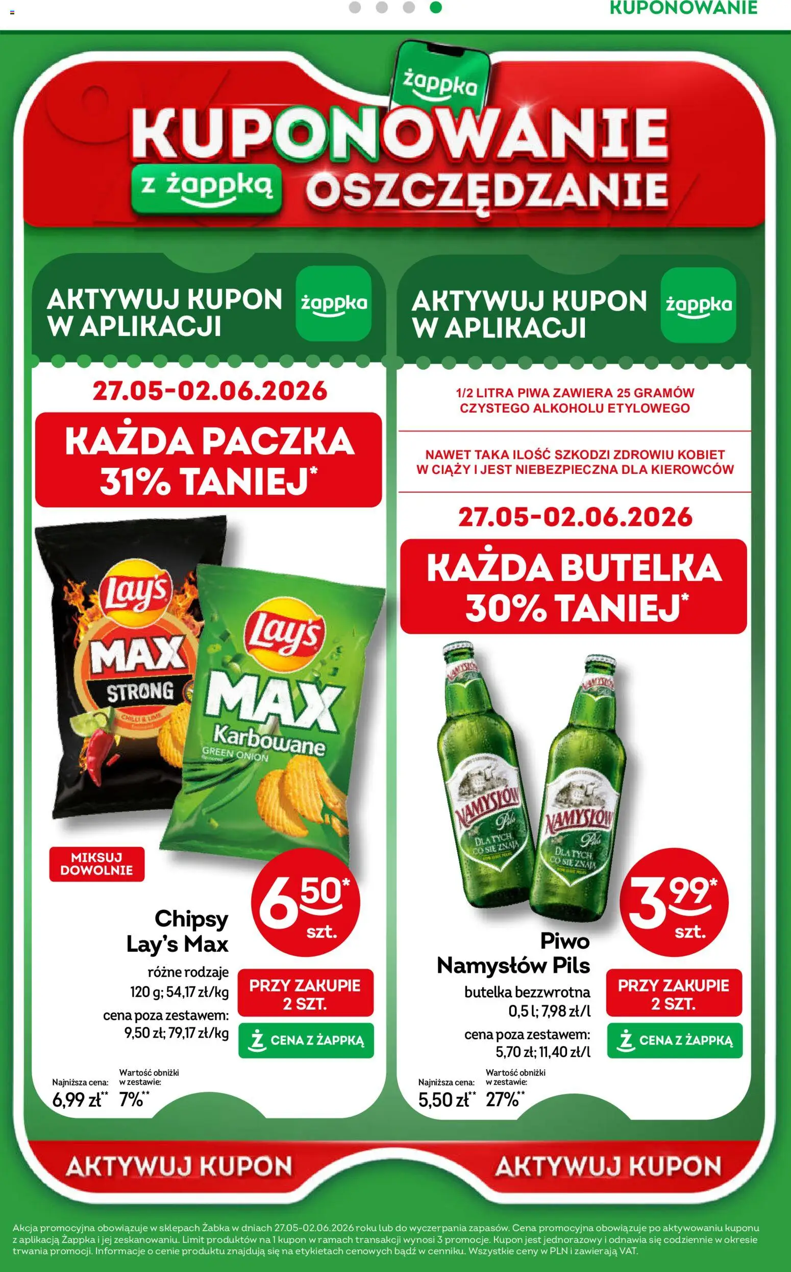 Żabka gazetka od 20.05.2026 | Strona: 47 | Produkty: Chipsy, Piwo