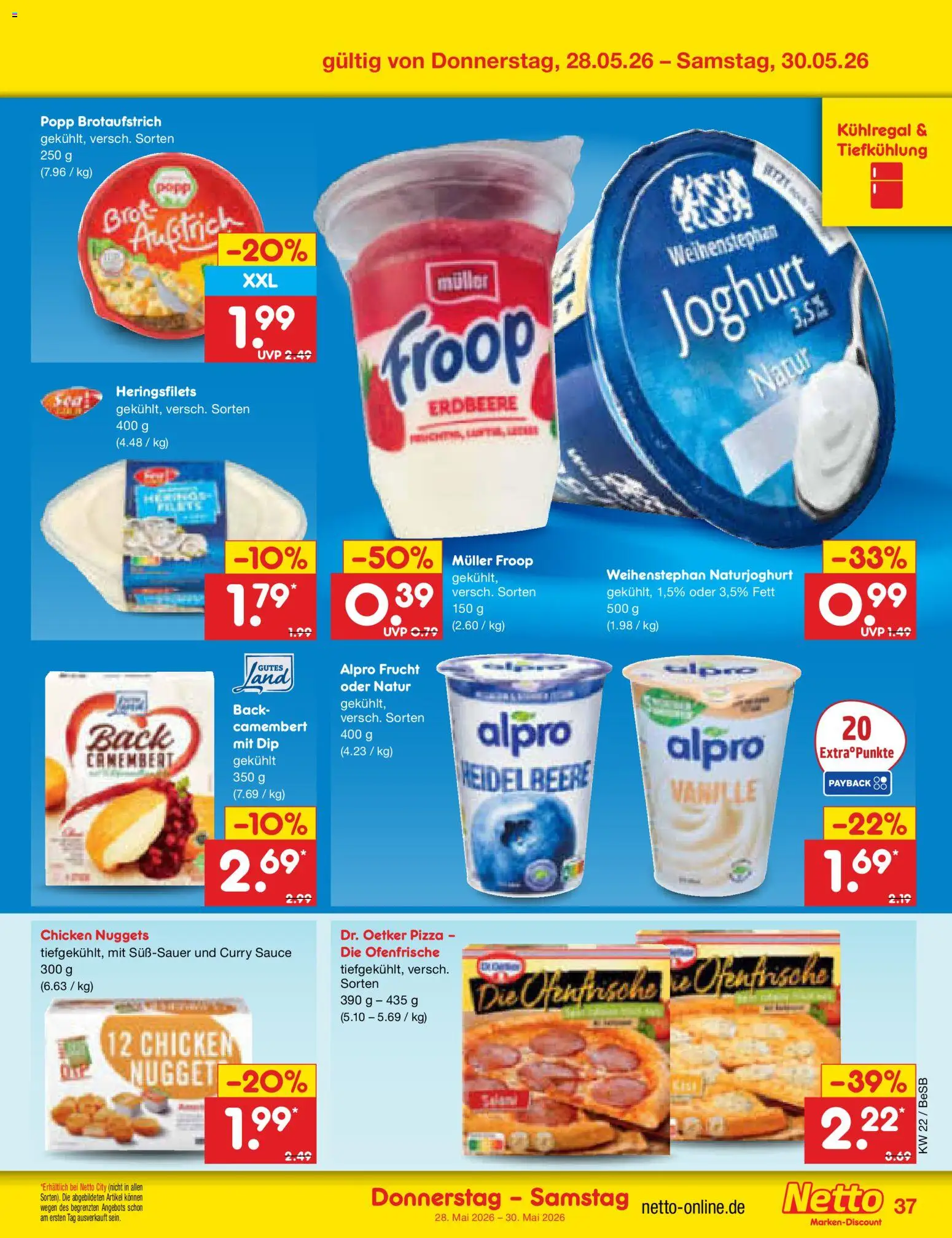 Netto Marken-Discount Prospekt 	 – gültig ab 26.05.2026 | Seite: 45 | Produkte: Froop, Joghurt, Alpro, Pizza