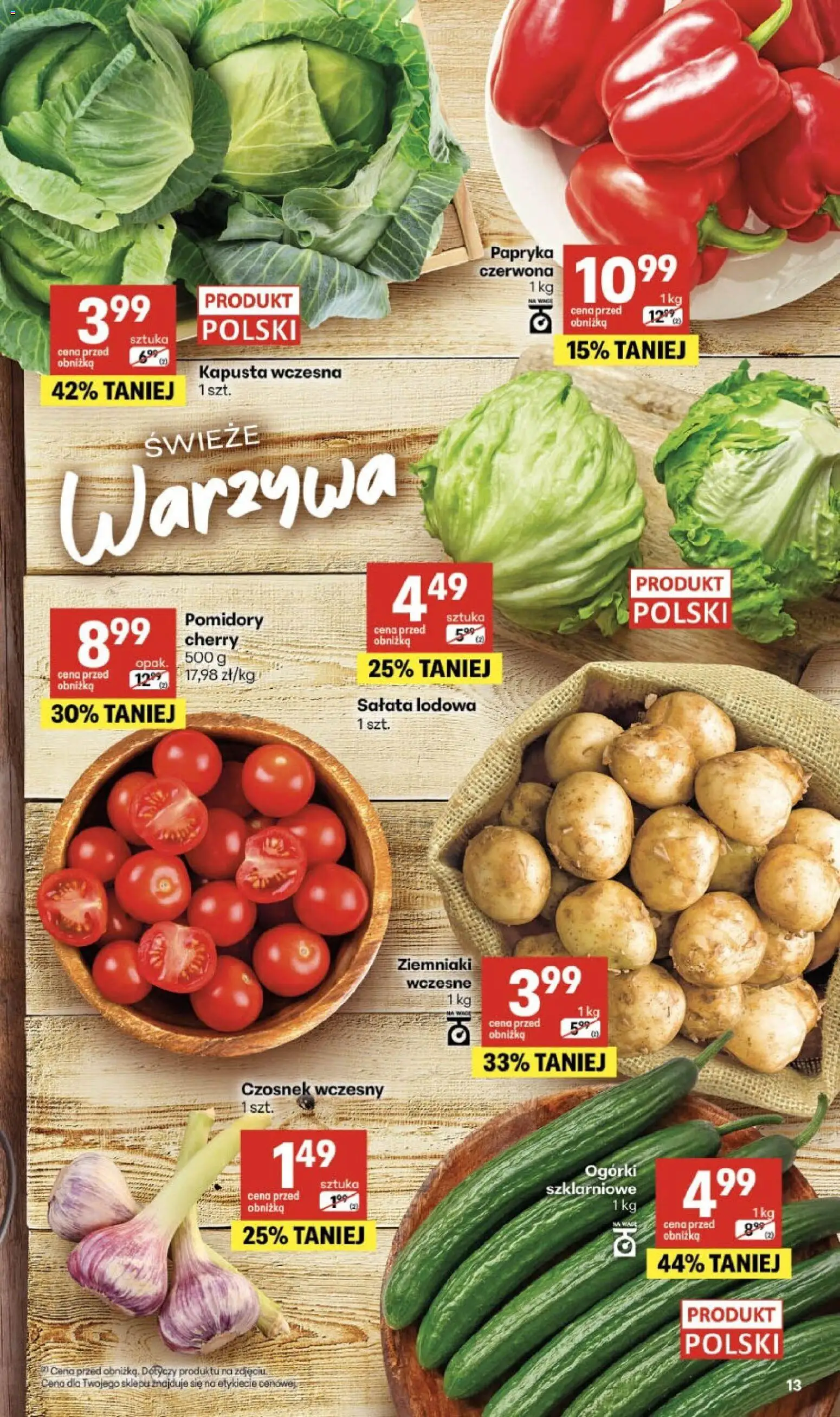 Delikatesy Centrum gazetka od 21.05.2026 | Strona: 13 | Produkty: Kapusta, Papryka, Ziemniaki, Warzywa