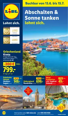 Lidl Reisen Reise-Highlights ab 13.06.2026 gültig