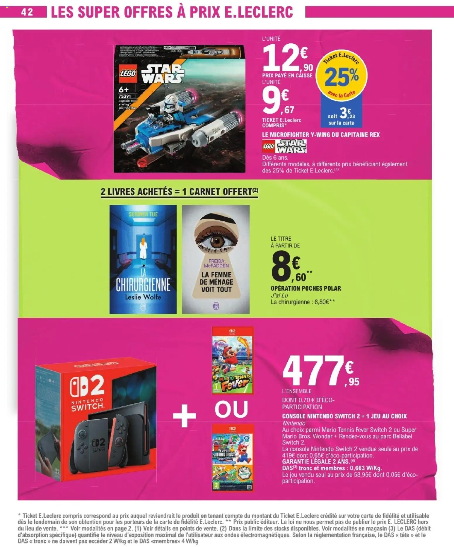 {H1} | Page: 42 | Produits: Légo, Vidéo, console Nintendo Switch, Super mario bros wonder