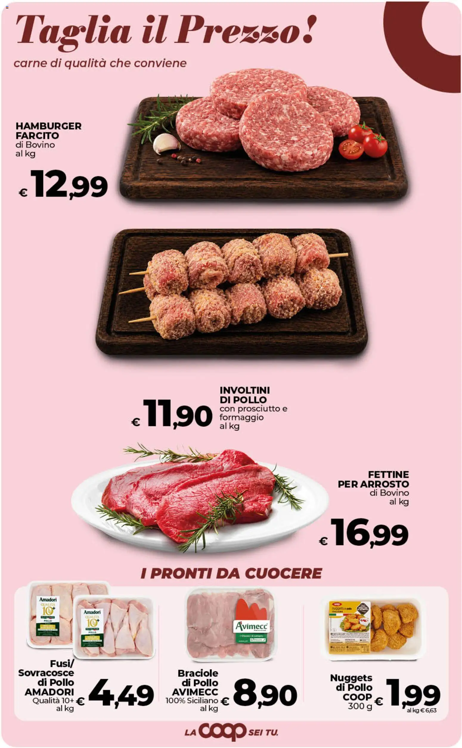 Volantino COOP del 21/08/2026 | Pagina: 15 | Prodotti: Formaggio, Prosciutto, Carne, Hamburger