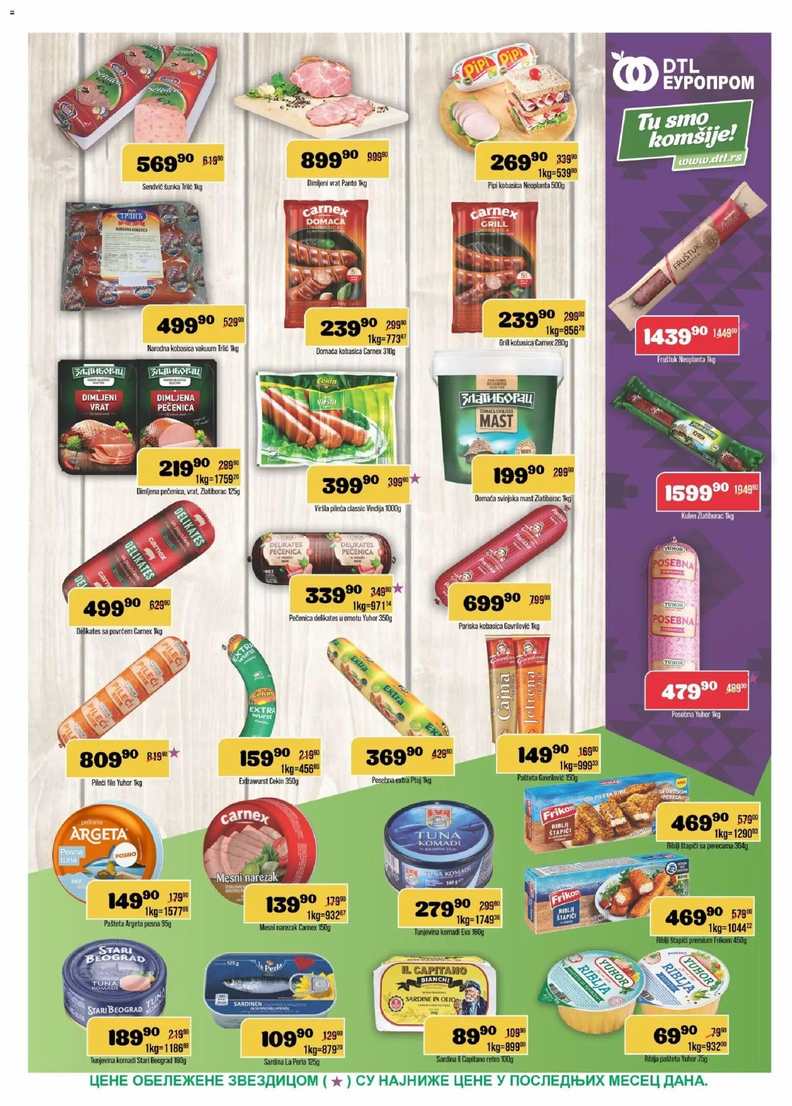 Europrom katalog - važi od 12.08.2026 | Strana: 5 | Proizvode: Vrat, Svinjska mast, Dimljeni vrat, Pečenica