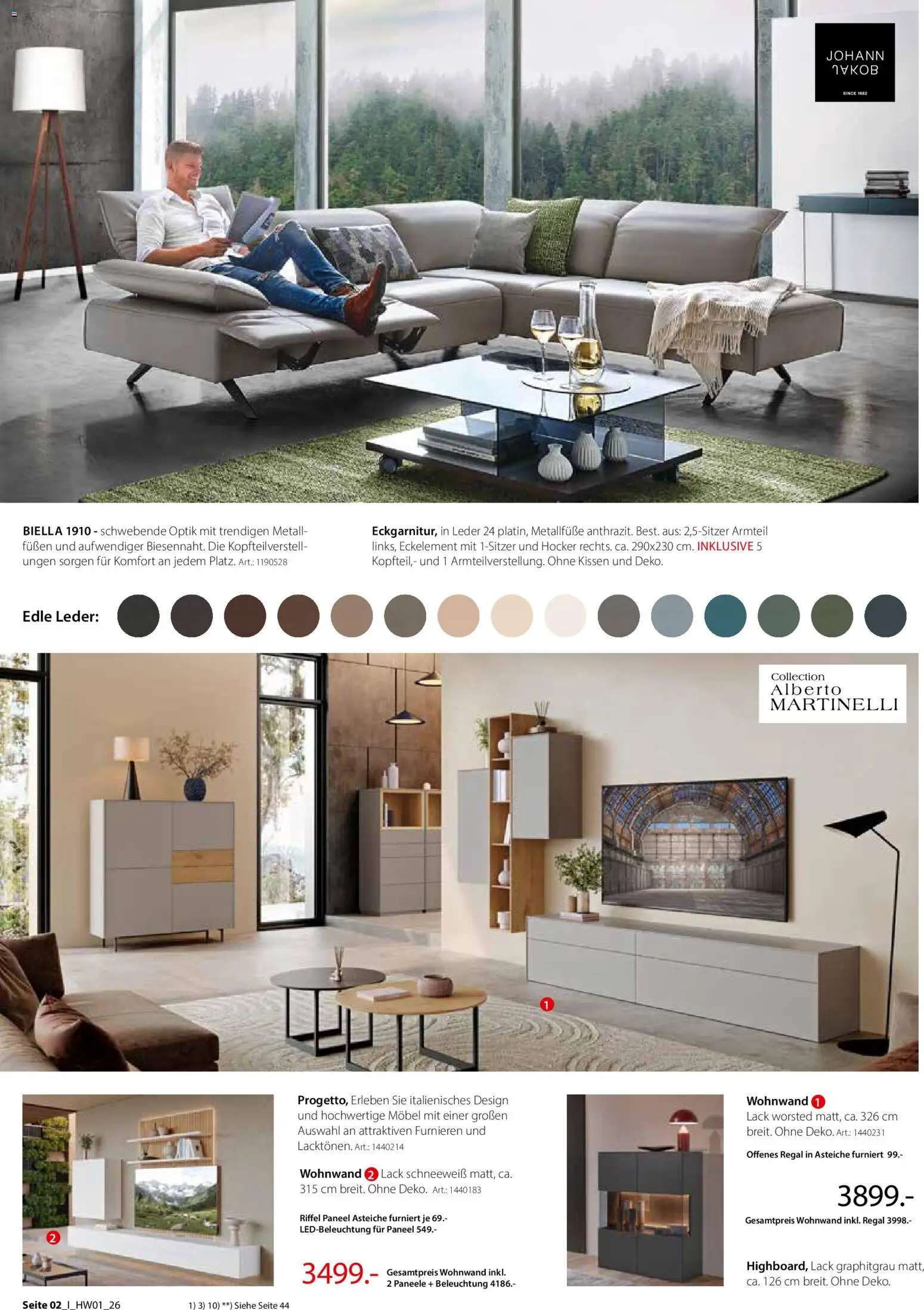 Zurbrüggen Hochwert Spezial – gültig ab 27.03.2026 | Seite: 2 | Produkte: Hocker, Wohnwand, Kissen, Regal