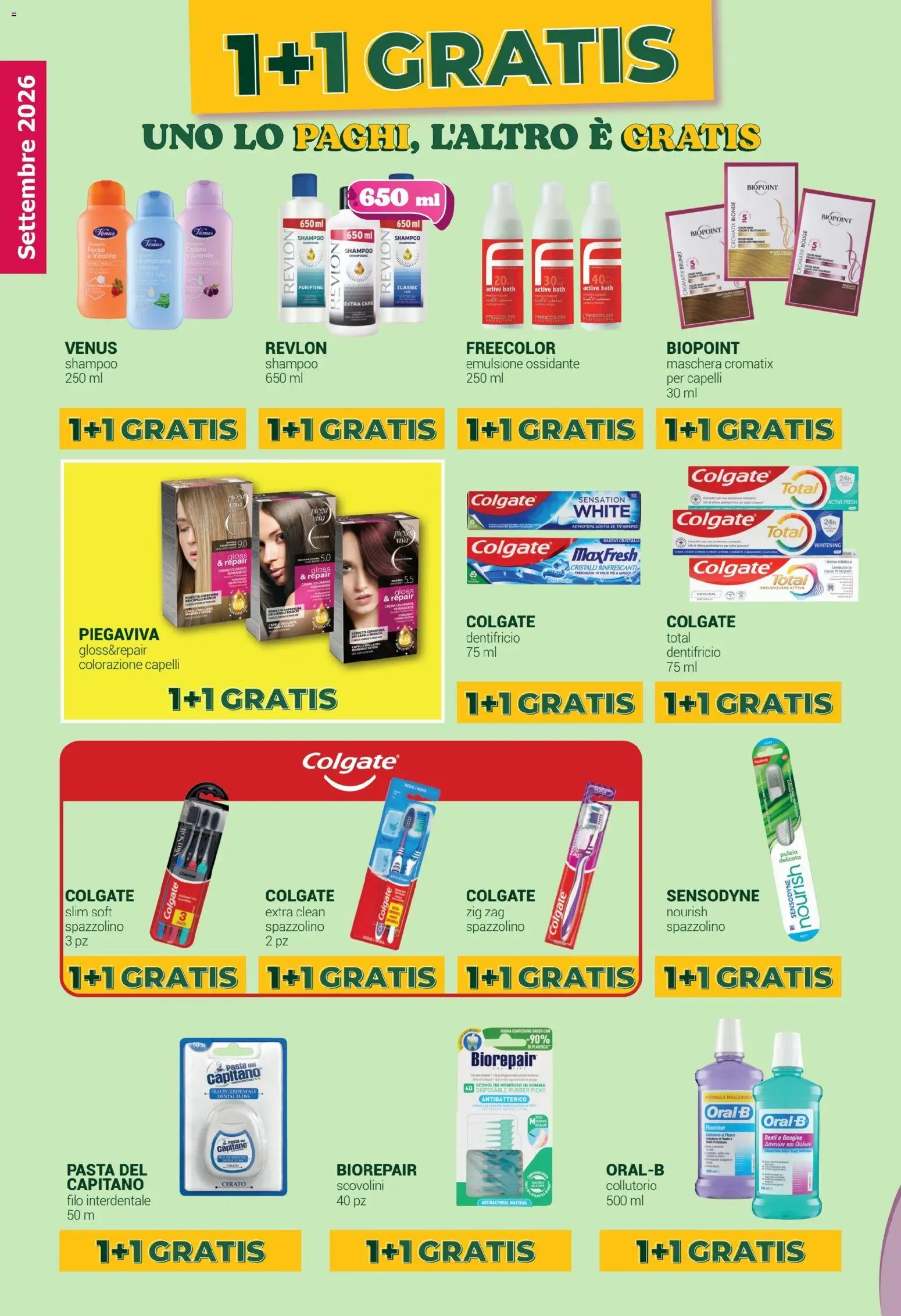 Volantino Tigotà del 01/09/2026 | Pagina: 6 | Prodotti: Dentifricio, Filo interdentale, Colorazione capelli, Pasta