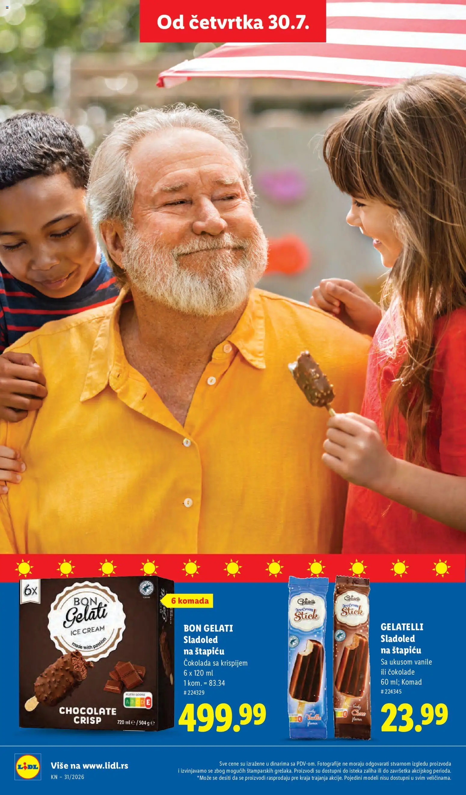 Lidl katalog - važi od 30.07.2026 | Strana: 48 | Proizvode: Sladoled, Sladoled na štapiću, Čokolada