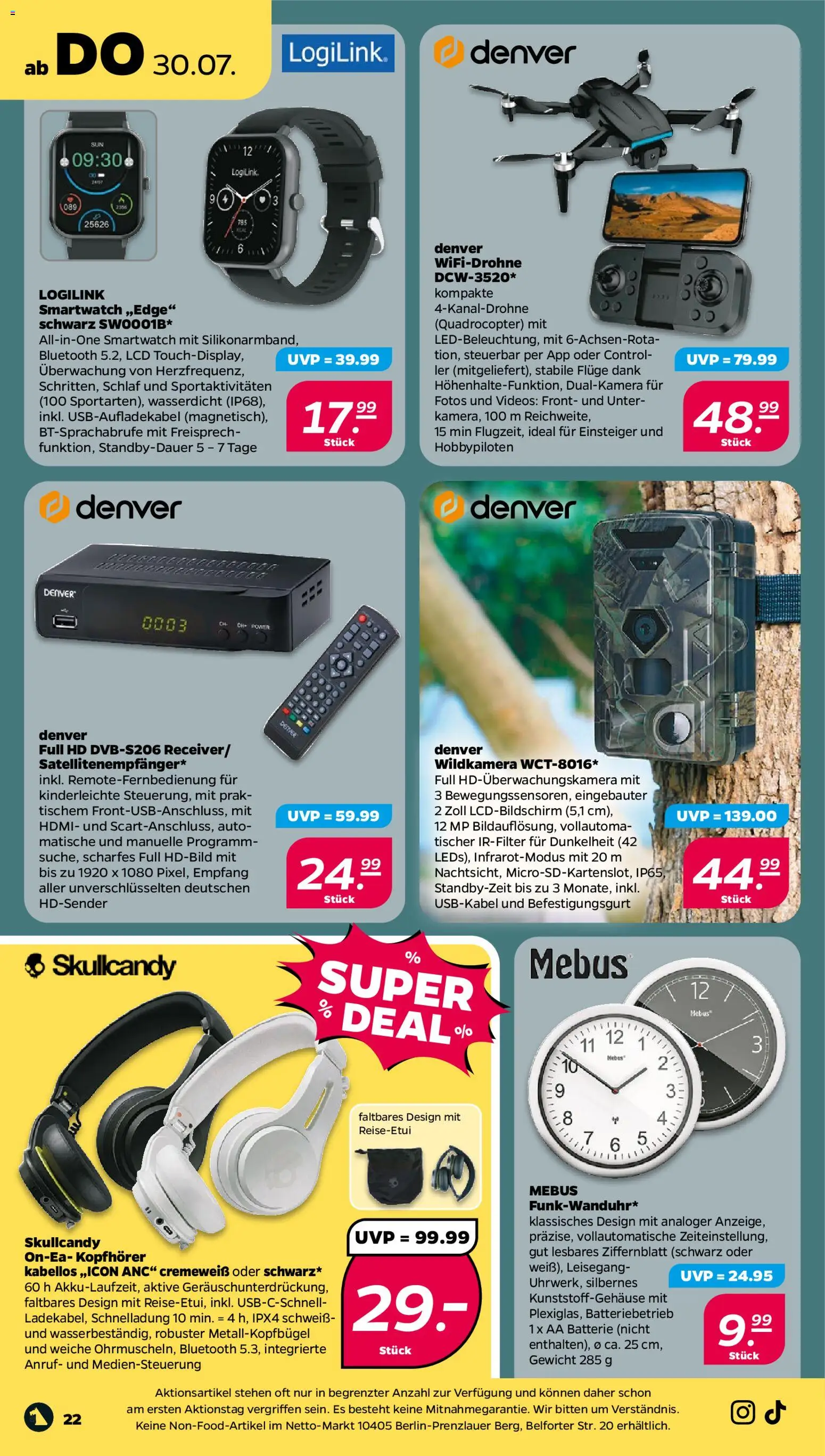 Netto Prospekt – gültig ab 27.07.2026 | Seite: 26 | Produkte: Gewicht, Smartwatch, Batterie, Kopfhörer