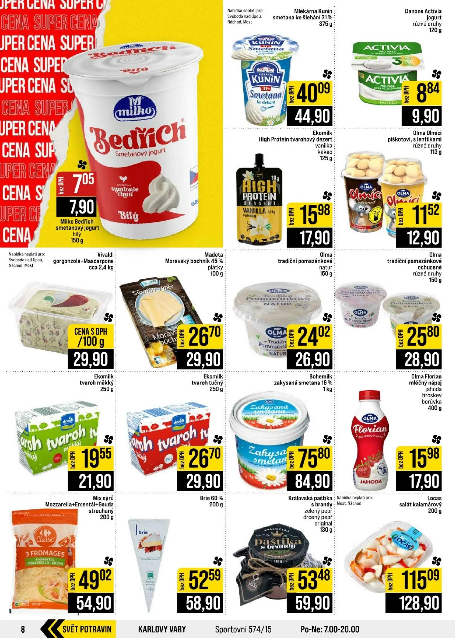 Jip leták - Cash & Carry od 26.08.2026 | Strana: 8 | Produkty: Jogurt, Smetana, Salát, Smetana ke šlehání