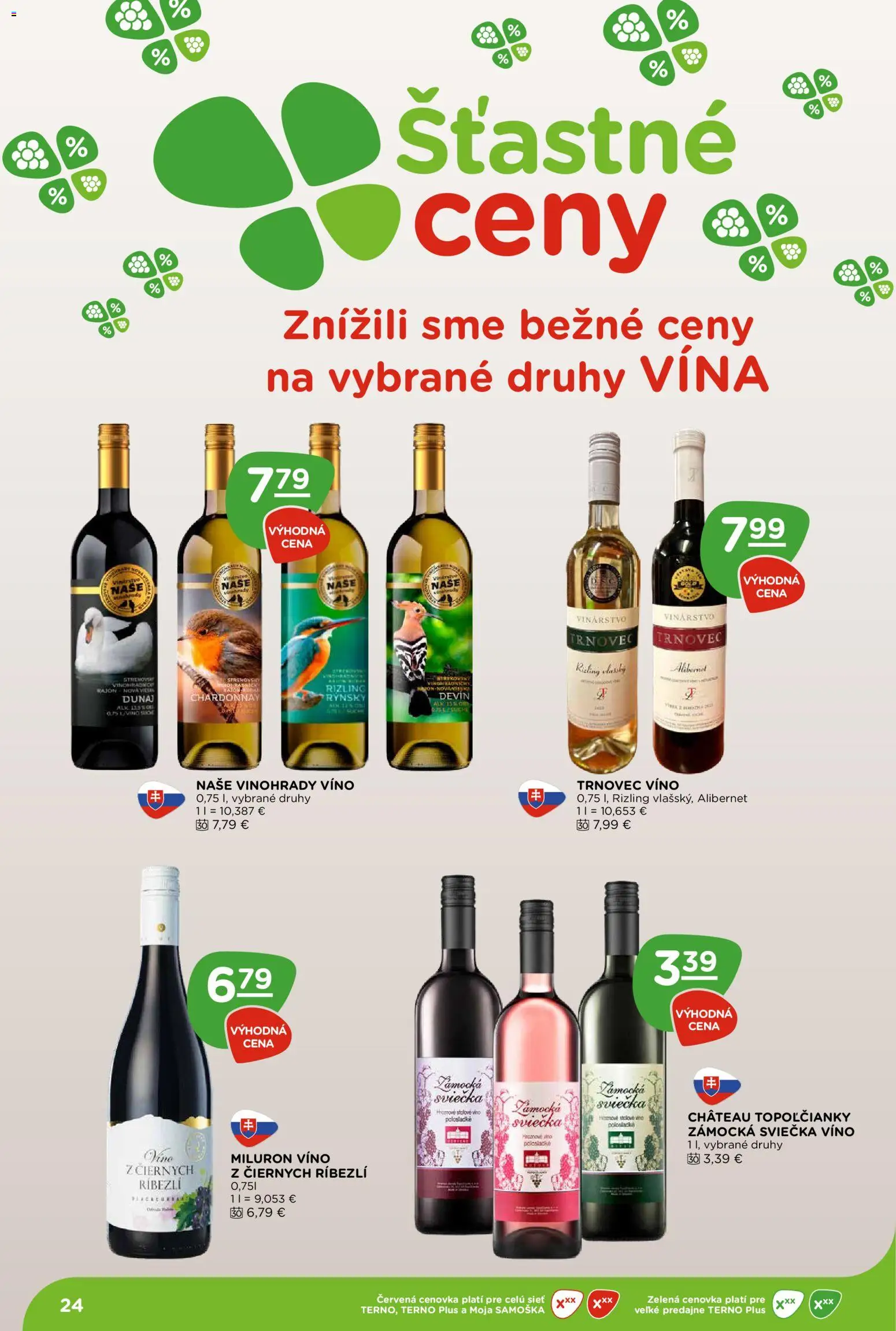 Nové Terno akcie – leták je platný od 17.09.2026 | Strana: 24 | Produkty: Víno