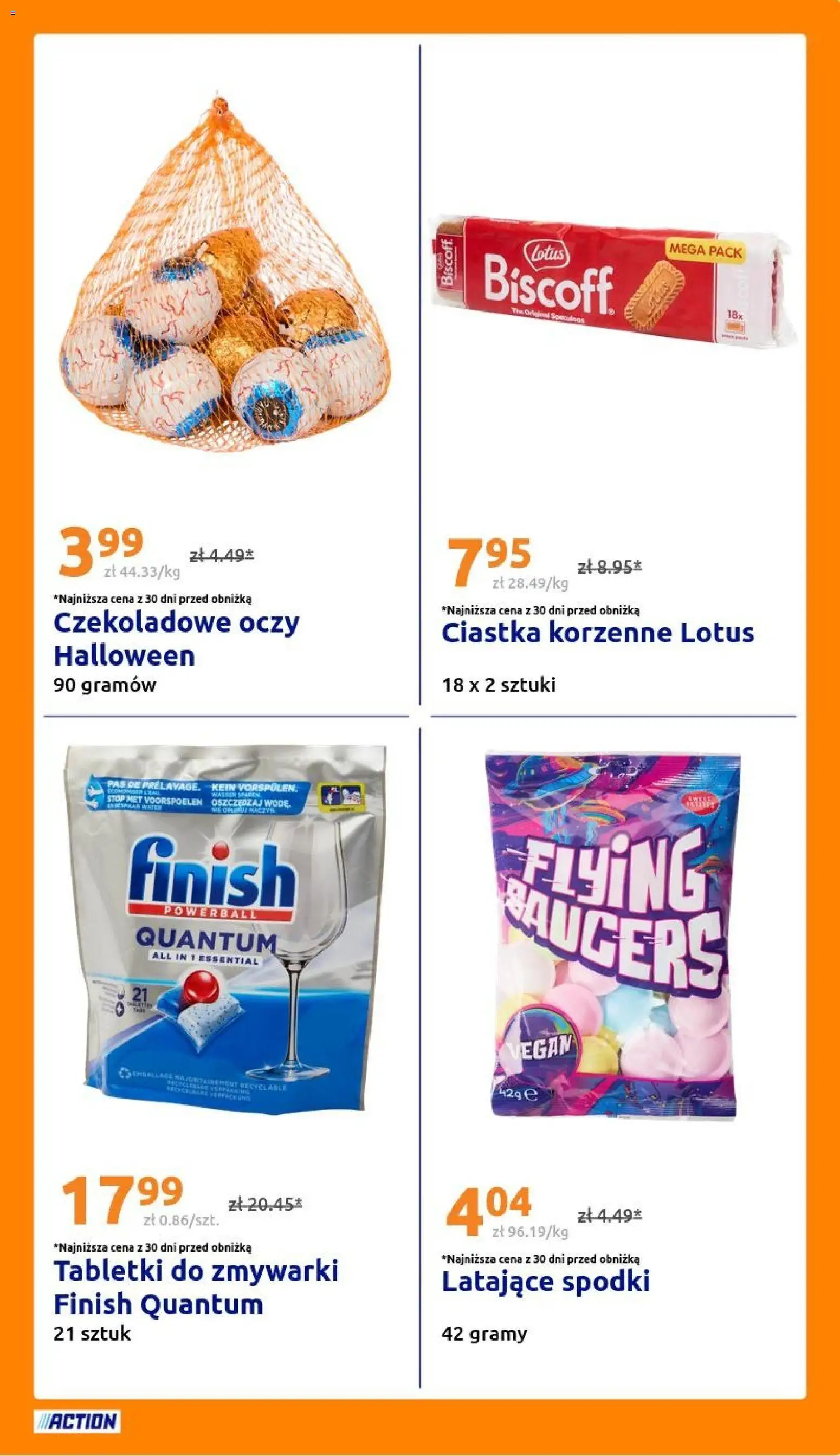 Action gazetka od 21.10.2026 | Strona: 25 | Produkty: Lotus, Ciastka korzenne, Finish, Tabletki do zmywarki
