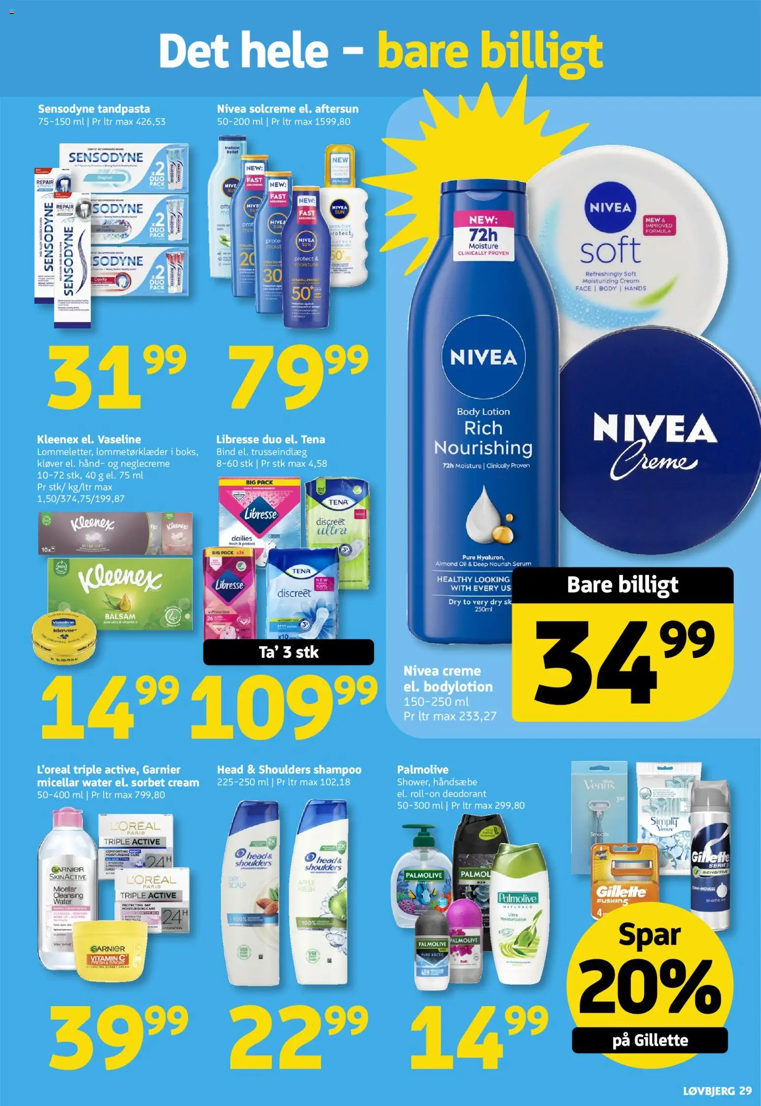 Løvbjerg tilbudsavis – gyldig fra 14/08/2026 | Side: 29 | Produkter: Creme, Solcreme, Deodorant, Tandpasta