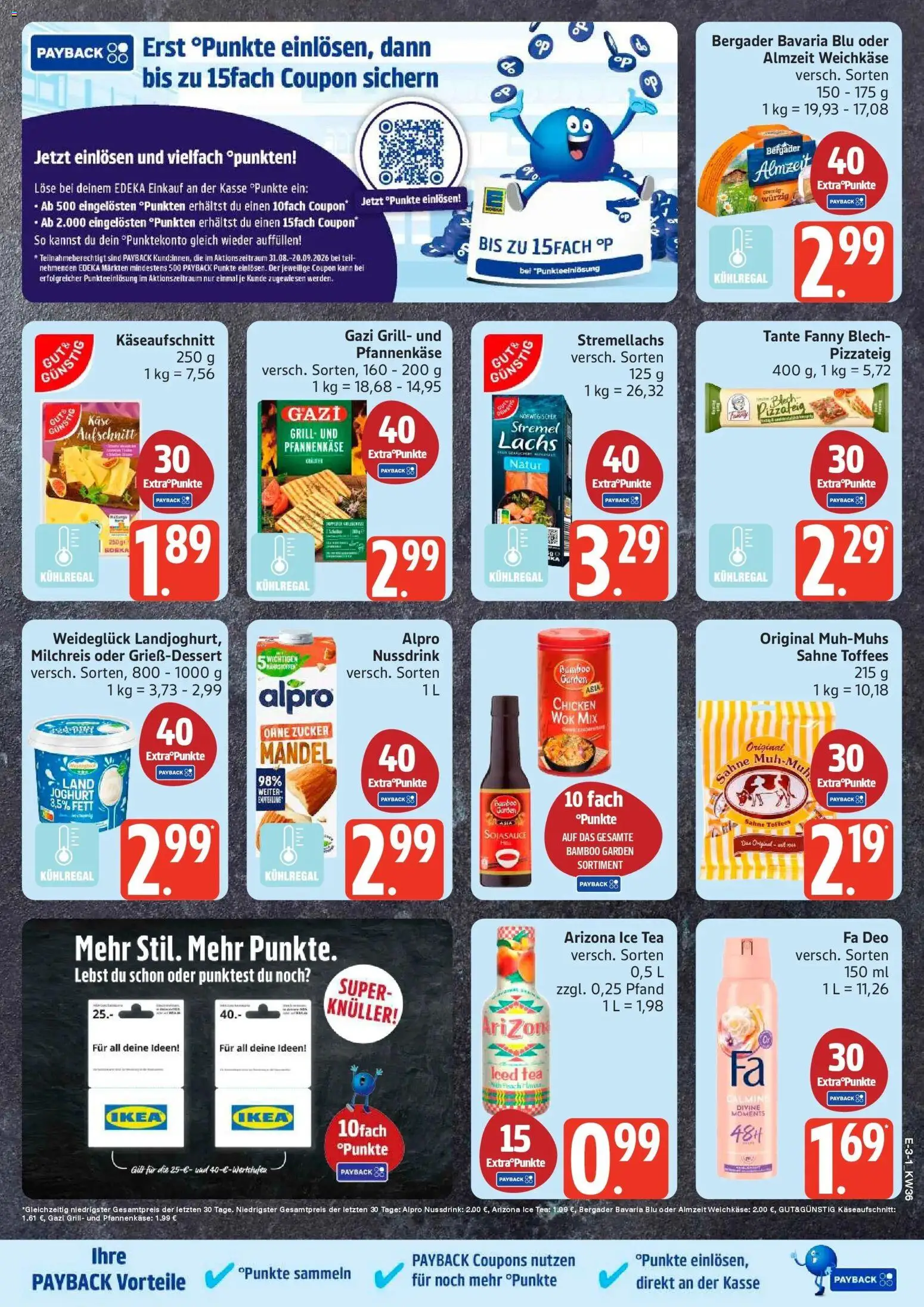 Edeka Prospekt Husum (ab 31.08.2026) » Angebote Online | Seite: 3 | Produkte: Grill, Joghurt, Lachs, Sahne