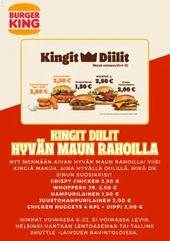 Burger King-mainoslehti voimassa 10.05.2026 alkaen | Sivu: 2 | Tuotteet: Juusto, Hampurilainen