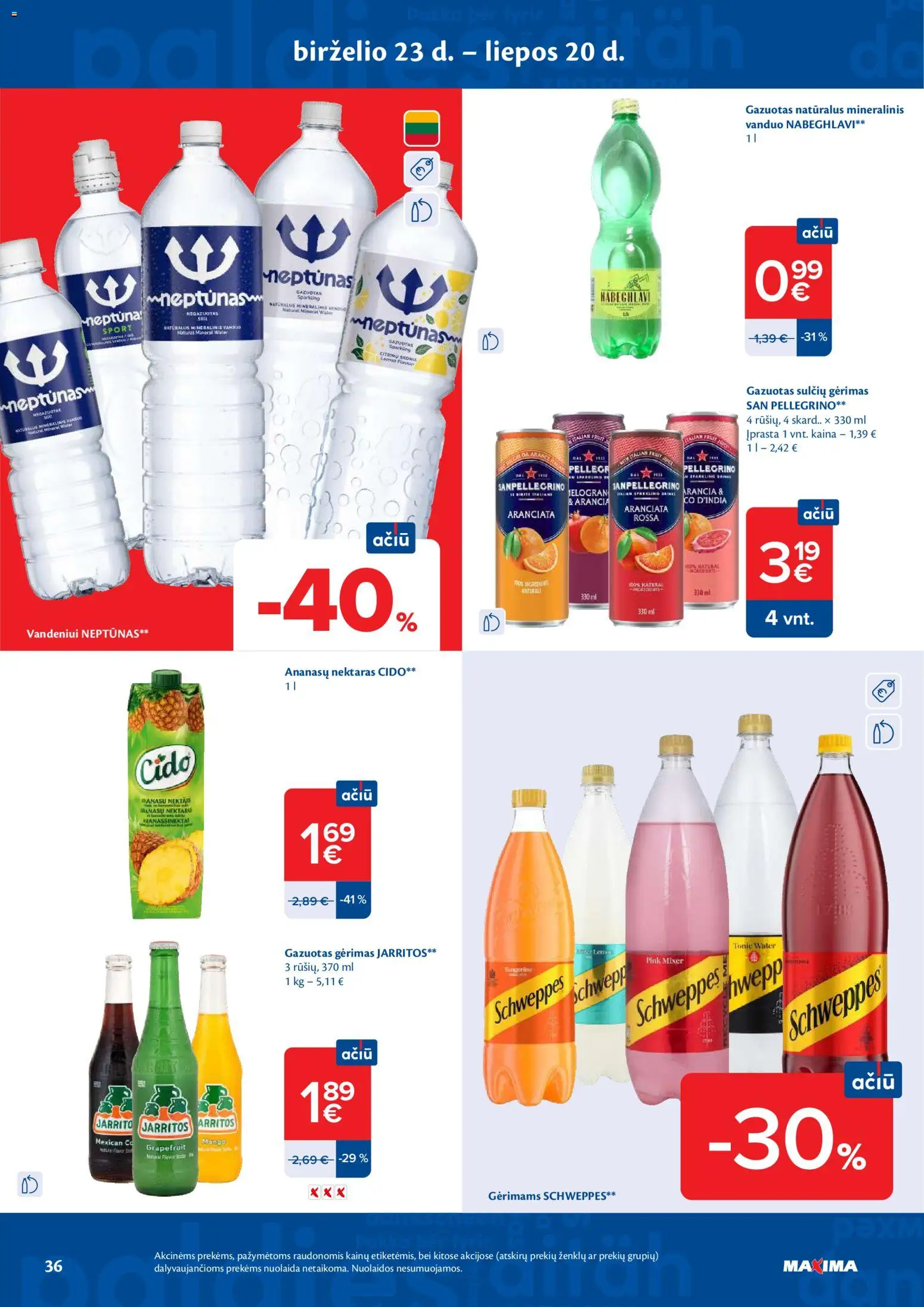 MAXIMA akcijos nuo 2026.07.07 | Puslapis: 36 | Prekių: Mineralinis vanduo