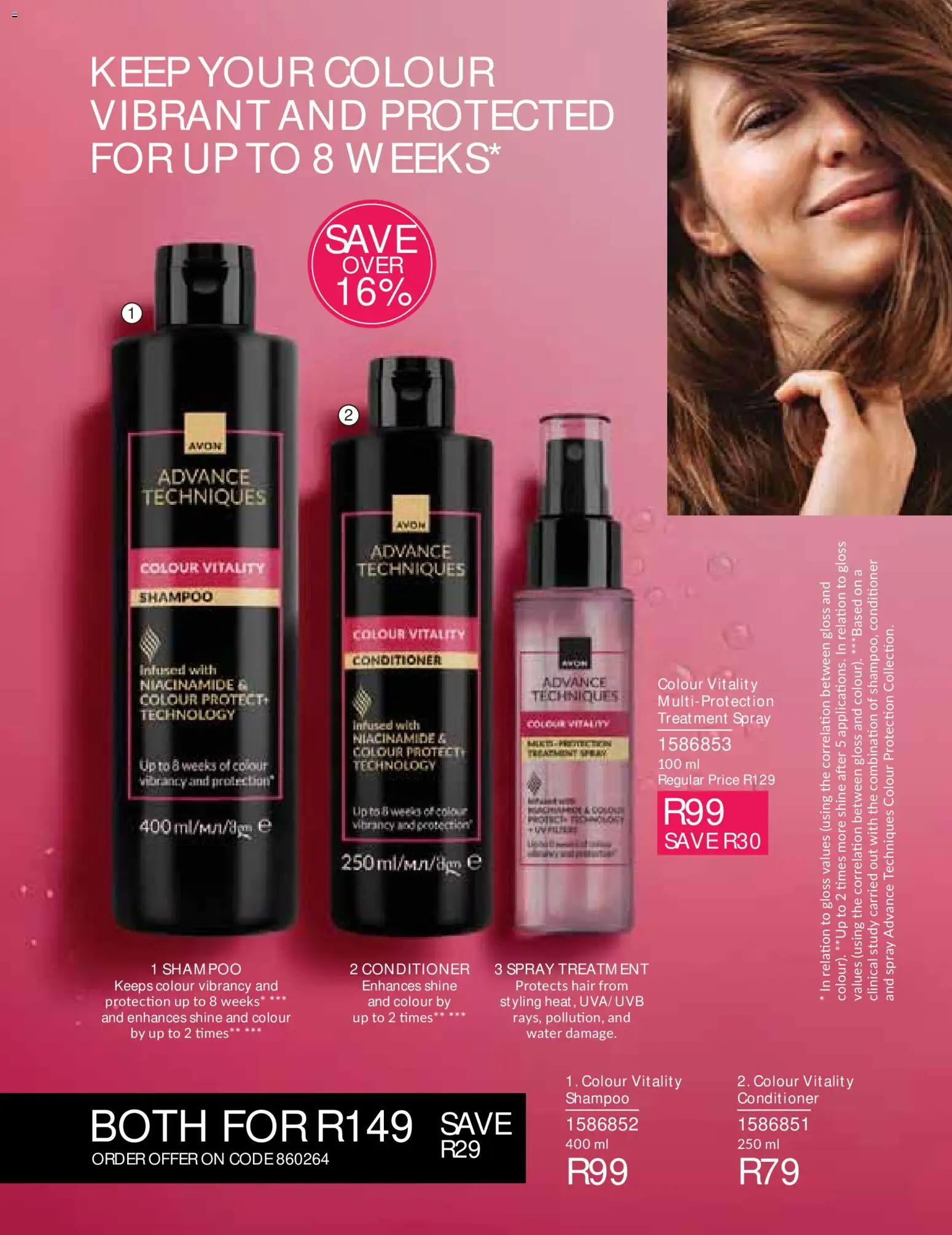 New Avon catalogue – valid from 01/09/2026 | Page: 143 | Products: Gloss, Shampoo, Conditioner, Water