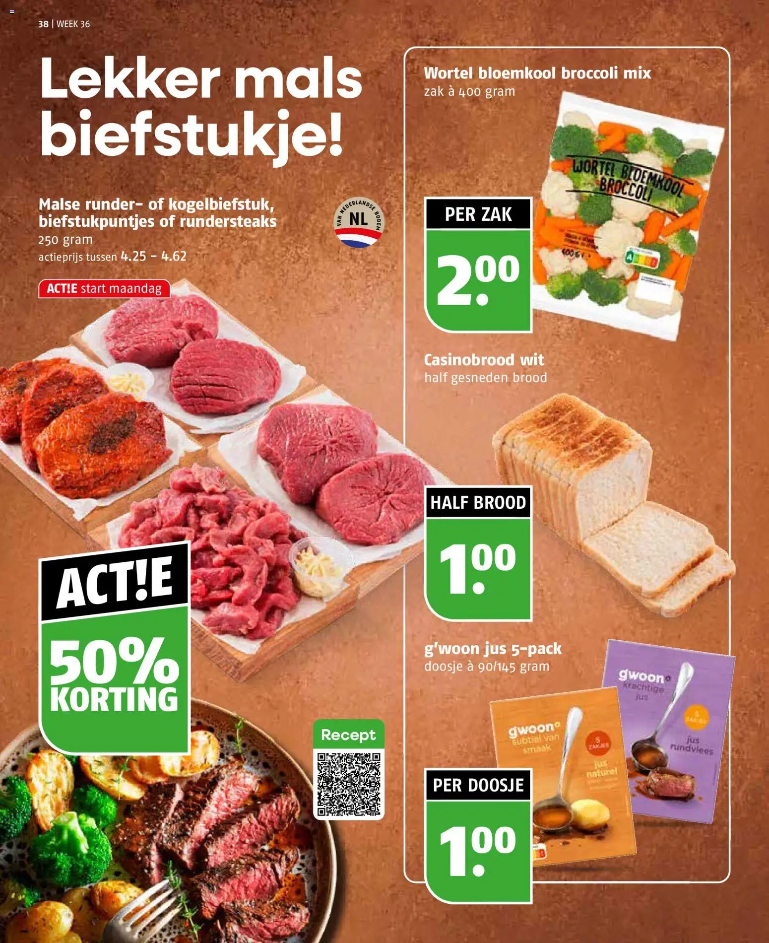 {H1} | Pagina: 38 | Producten: Bloemkool, Brood, Broccoli, Rundvlees