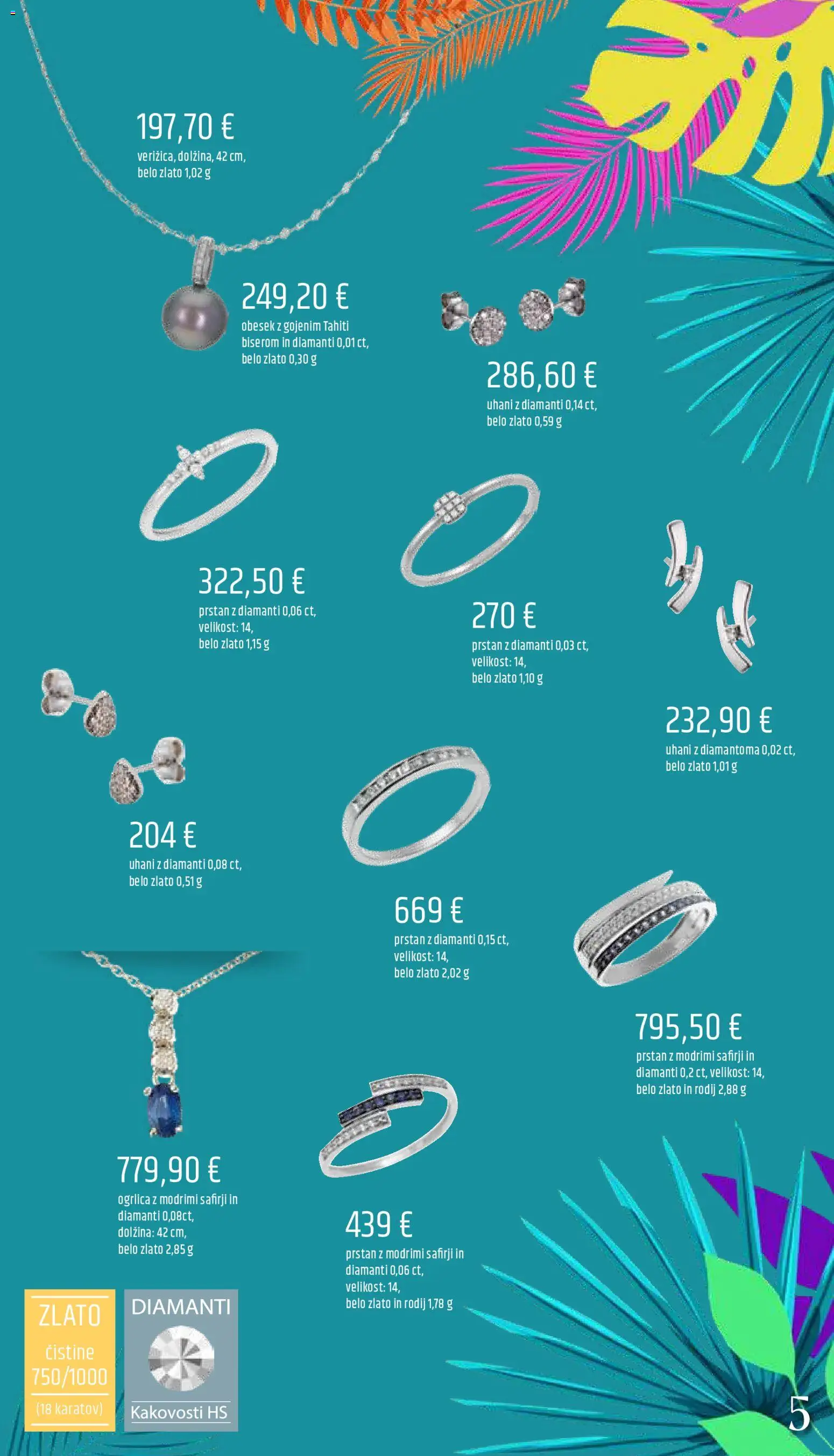 Novi E.leclerc katalog ponudbe – veljaven od 05.06.2026 | Stran: 5 | Izdelki: Prstan, Uhani