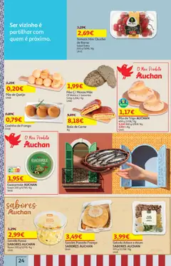 Pré-visualização Auchan - Férias de Verão  - Viagem e Praia válido de 16/06/2026 | Página: 24 | Produtos: Atum, Frango, Pão de queijo, Pão