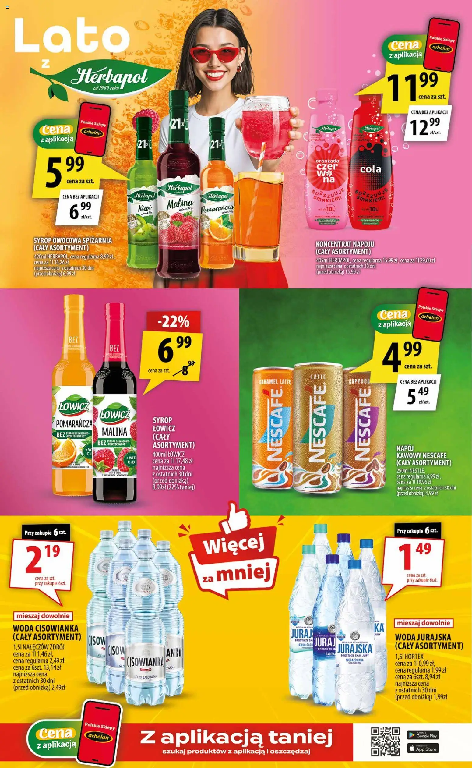 Arhelan gazetka od 17.07.2026 | Strona: 13 | Produkty: Syrop, Malina, Nescafe, Woda