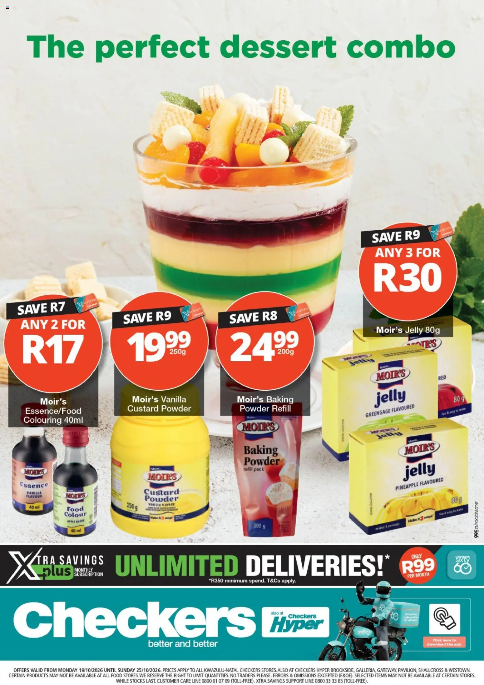 New Checkers catalogue – valid from 19/10/2026 | Page: 1 | Products: Custard, Vanilla, Powder, Pineapple