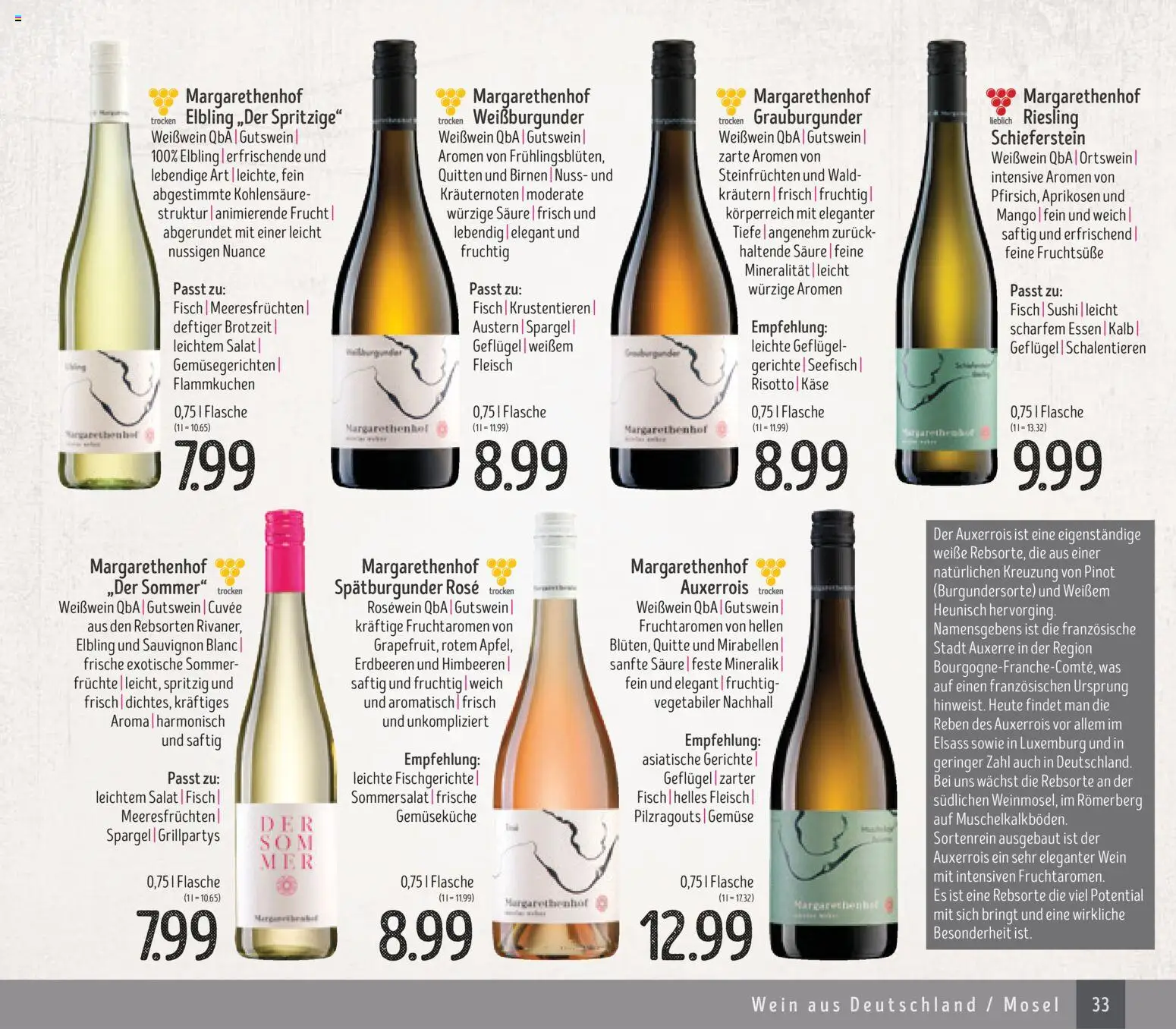 Edeka Struve Wein– und Spirituosen – gültig ab 14.11.2025 | Seite: 33 | Produkte: Weißwein, Rosewein, Fisch, Erdbeeren