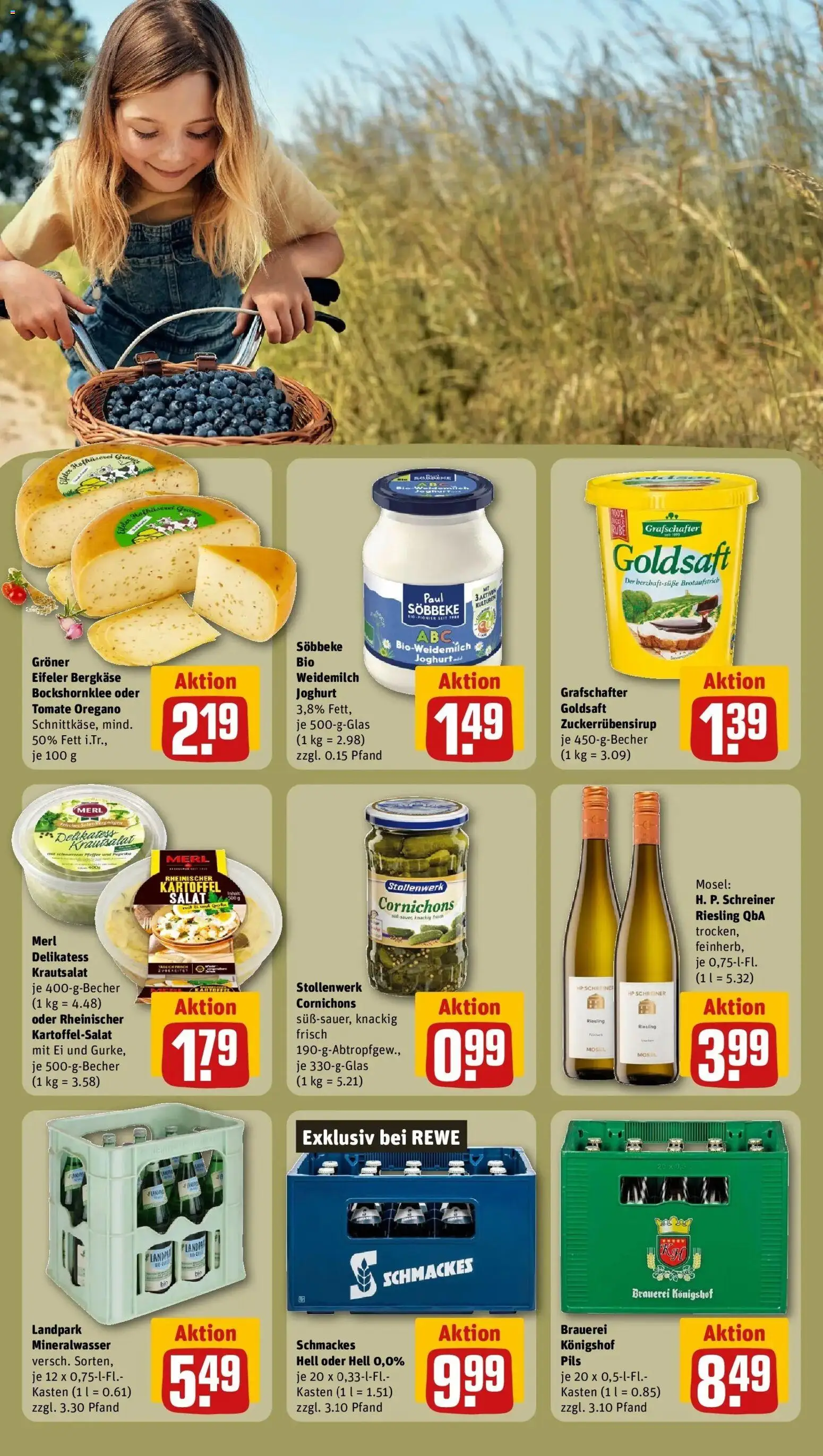 REWE Prospekt ab 24.08.2026 zum Blättern » Angebote | Seite: 23 | Produkte: HP, Pils, Mineralwasser, Salat