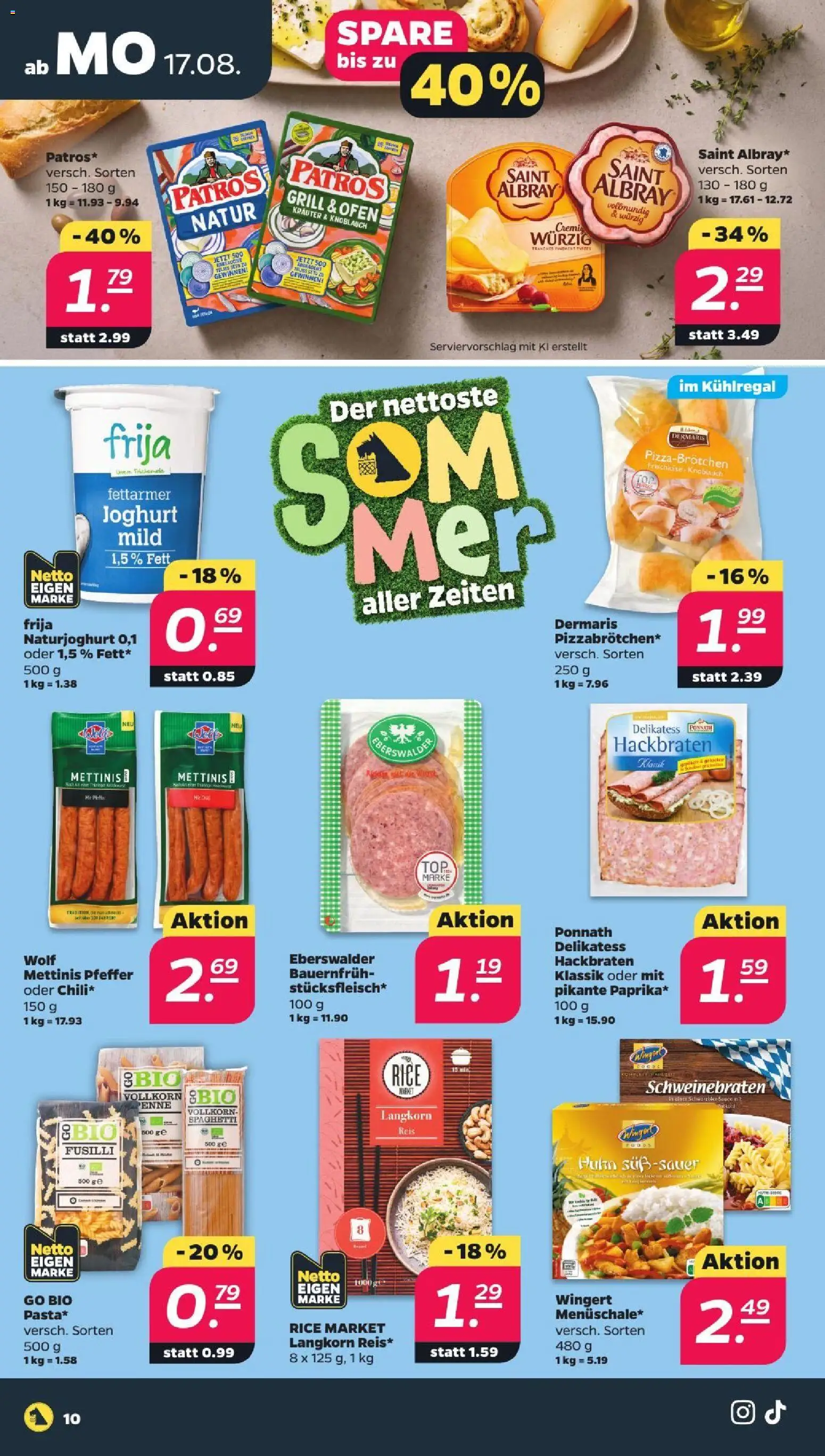 Netto Prospekt – gültig ab 17.08.2026 | Seite: 12 | Produkte: Ofen, Spaghetti, Knoblauch, Reis