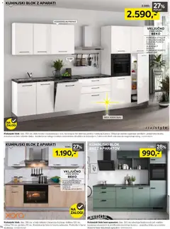 XXXL Lesnina katalog akcije – veljaven od 18.08.2026 | Stran: 14 | Izdelki: Kuhalna plosca, Pomivalno korito, Delovna plošča, Blok